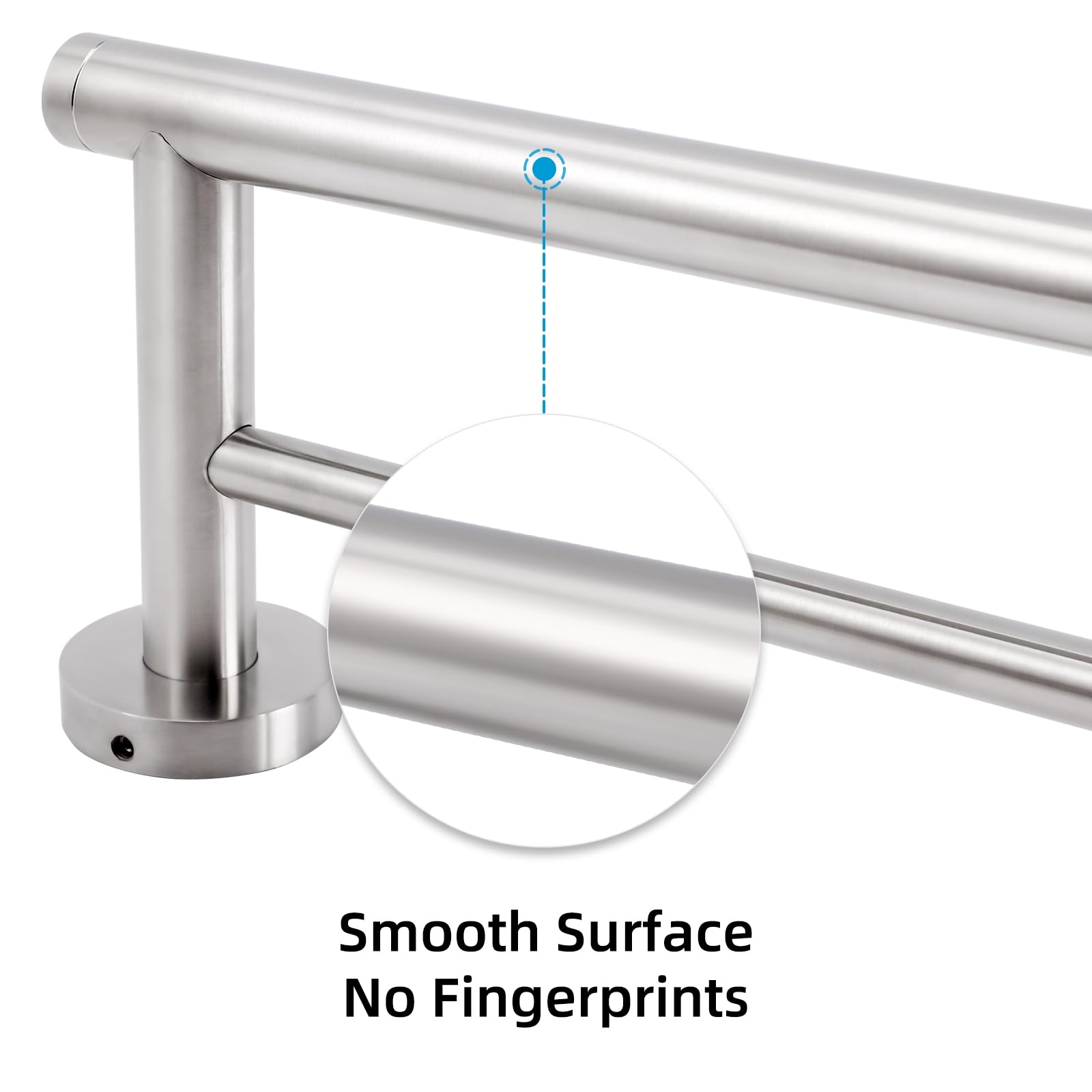 Towel Bar 12 Inch Brushed Nickel Towel Rack Wall Mounted Thick Stainless Steel Shower Towel Rack For Bathroom