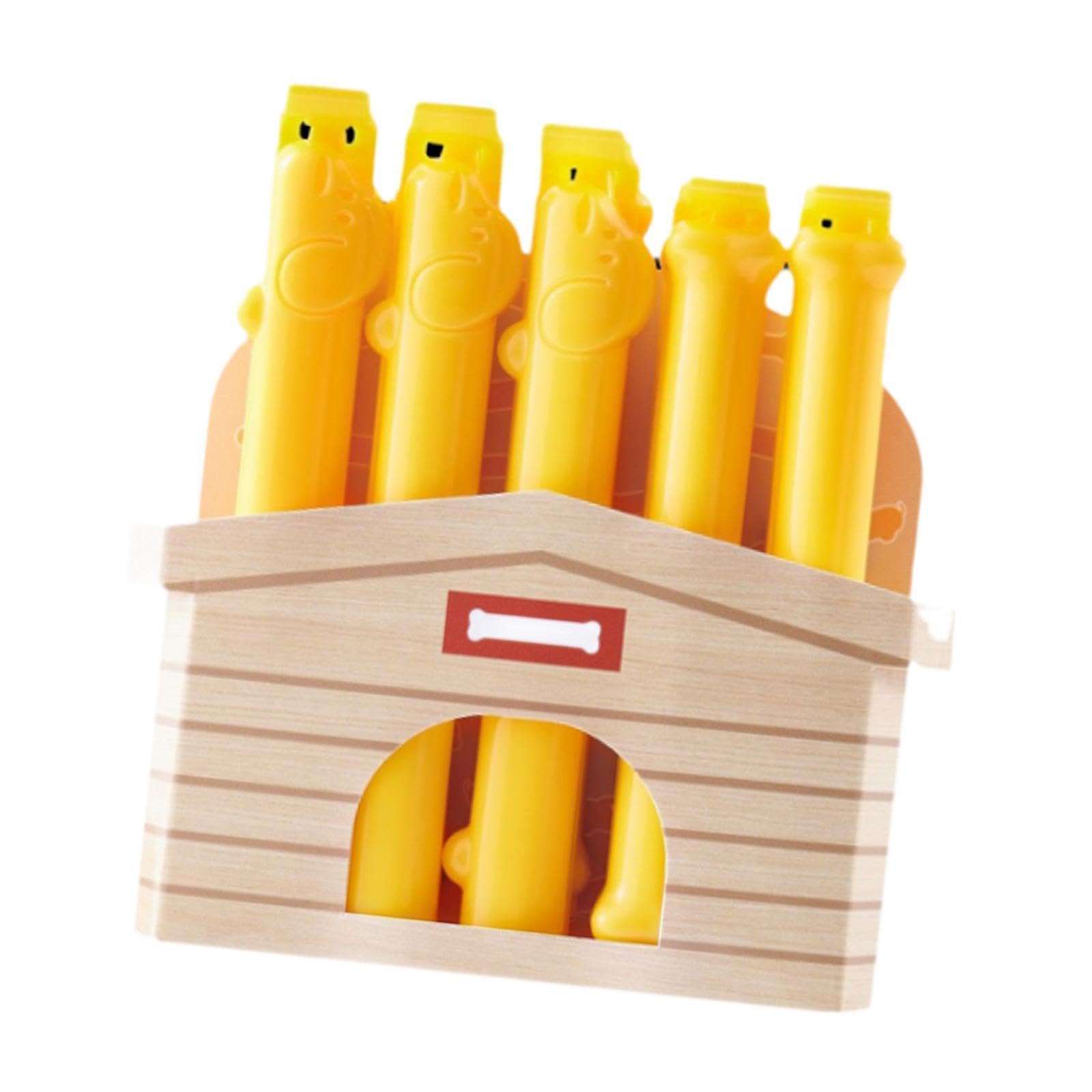 Atorse 10Pcs Chip Bag Clips Reusable Food Sealing Clips For Bakery Restaurant Gifts Yellow