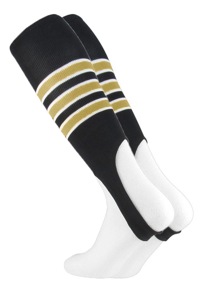 Madsportsstuff Baseball Stirrups Pattern D (Blackvegas Goldwhite, Large)