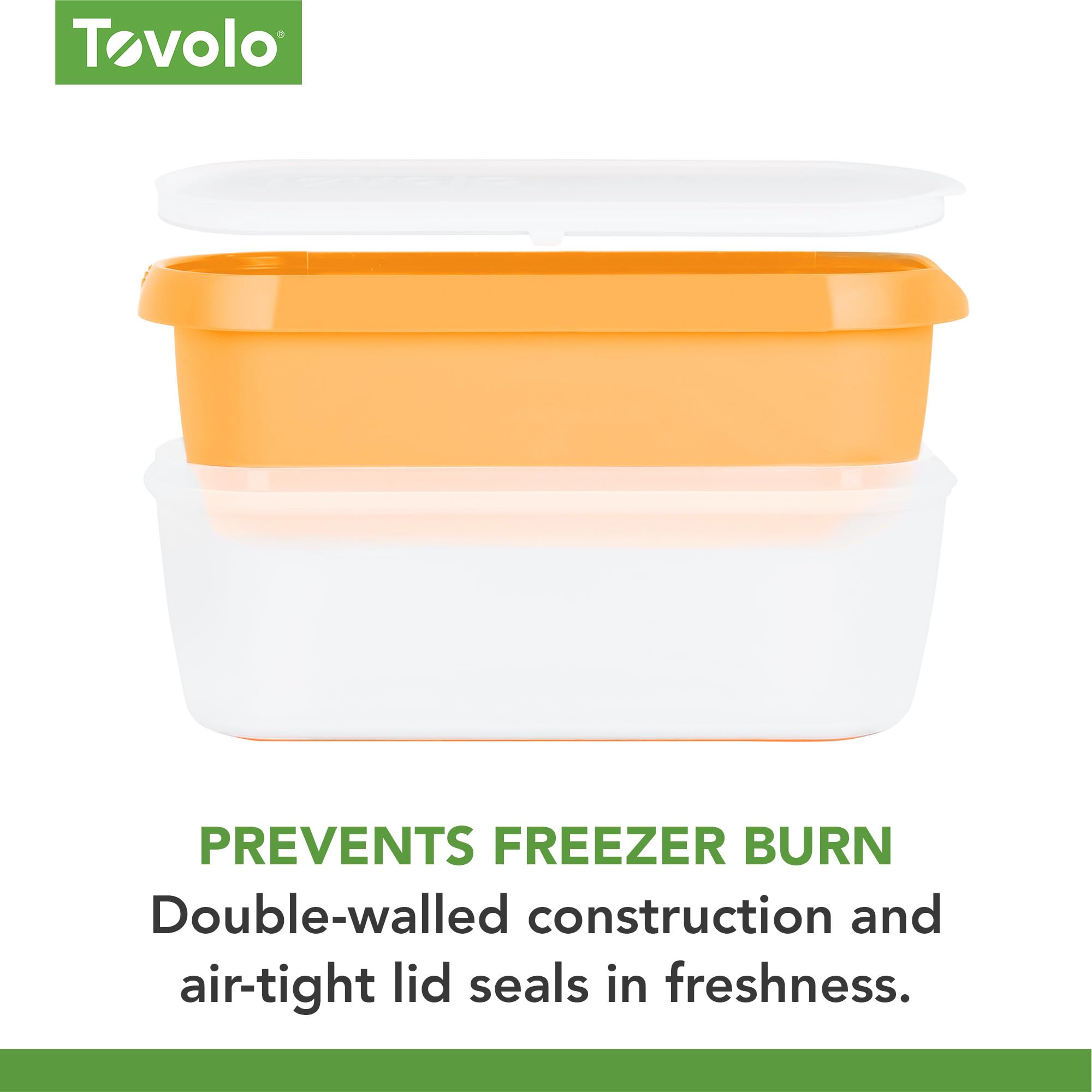 Tovolo Ice Cream Containers For Homemade Ice Cream, Glide-A-Scoop (1.5 Qt, Orange Crush) - Stackable Ice Cream Storage Container