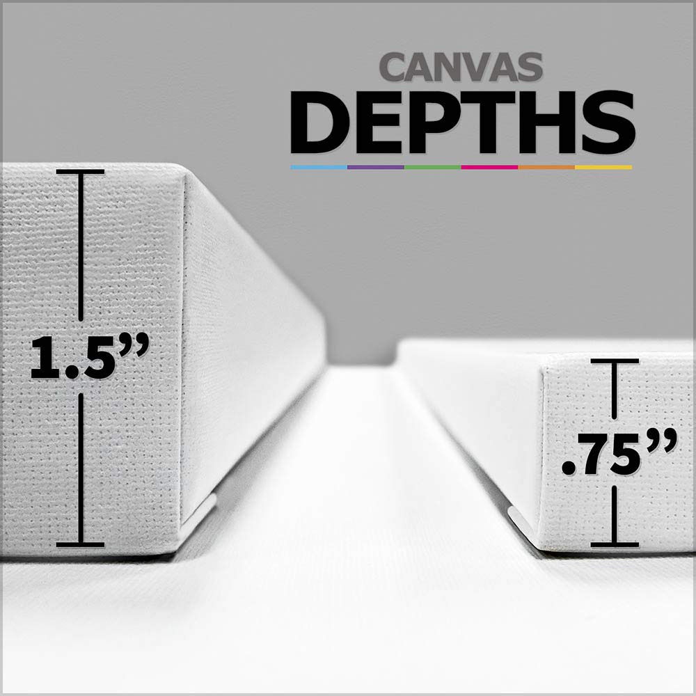 ARTCANVAS Fine Wind  Clear Weather - Red Fuji 1831 Canvas Art Print by Katsushika Hokusai - 18'' x 12'' (0.75'' Deep)