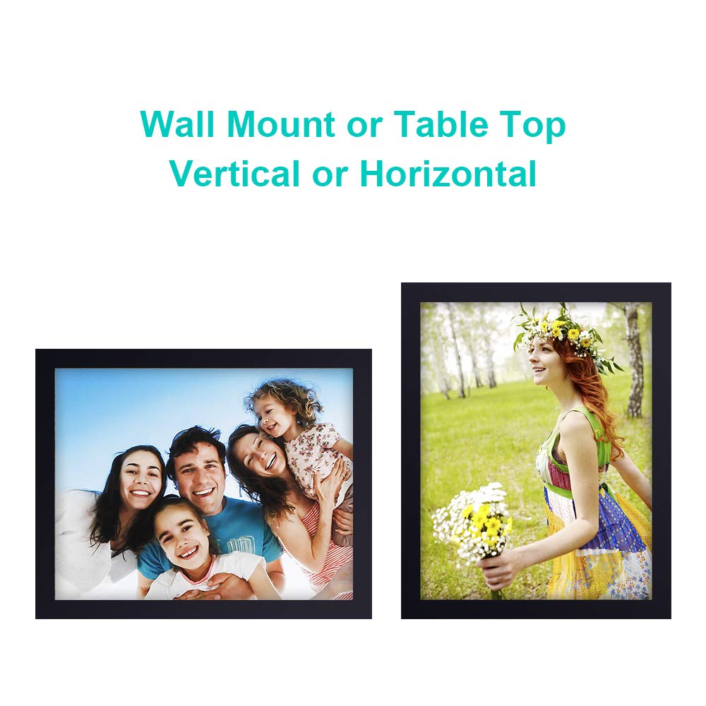 RPJC 11x14 inch Picture Frame Made of Solid Wood and High Definition Glass Display Pictures for Wall Mounting Photo Frame with S