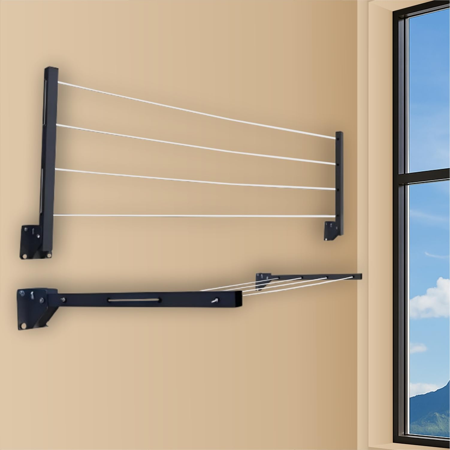 Jd Fresh Stainless Steel Foldable Wall Mount Cloth Drying Stand/Cloth Drying Stand Wall Mounted/Wall Hanging Cloth Stand For Dry
