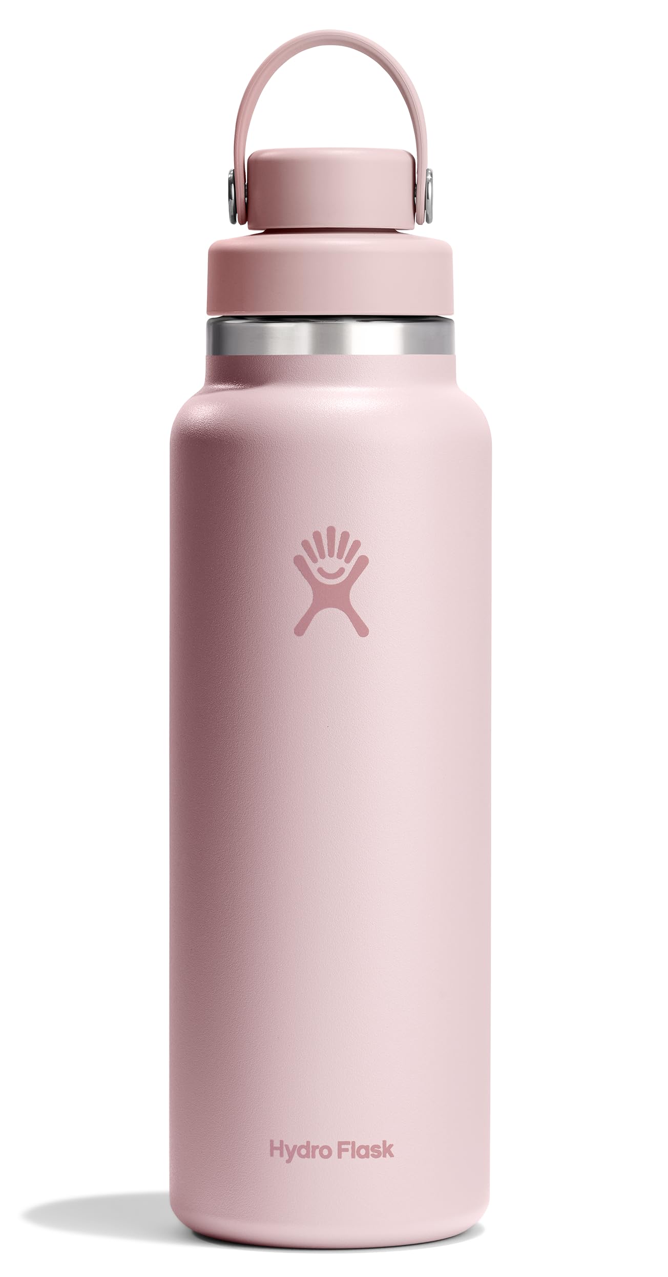 Hydro Flask Water Bottle - Insulated Stainless Steel - Wide Mouth Chug Lid, Non Spill, Leakproof in 40 Oz Tonal Trillium Pink