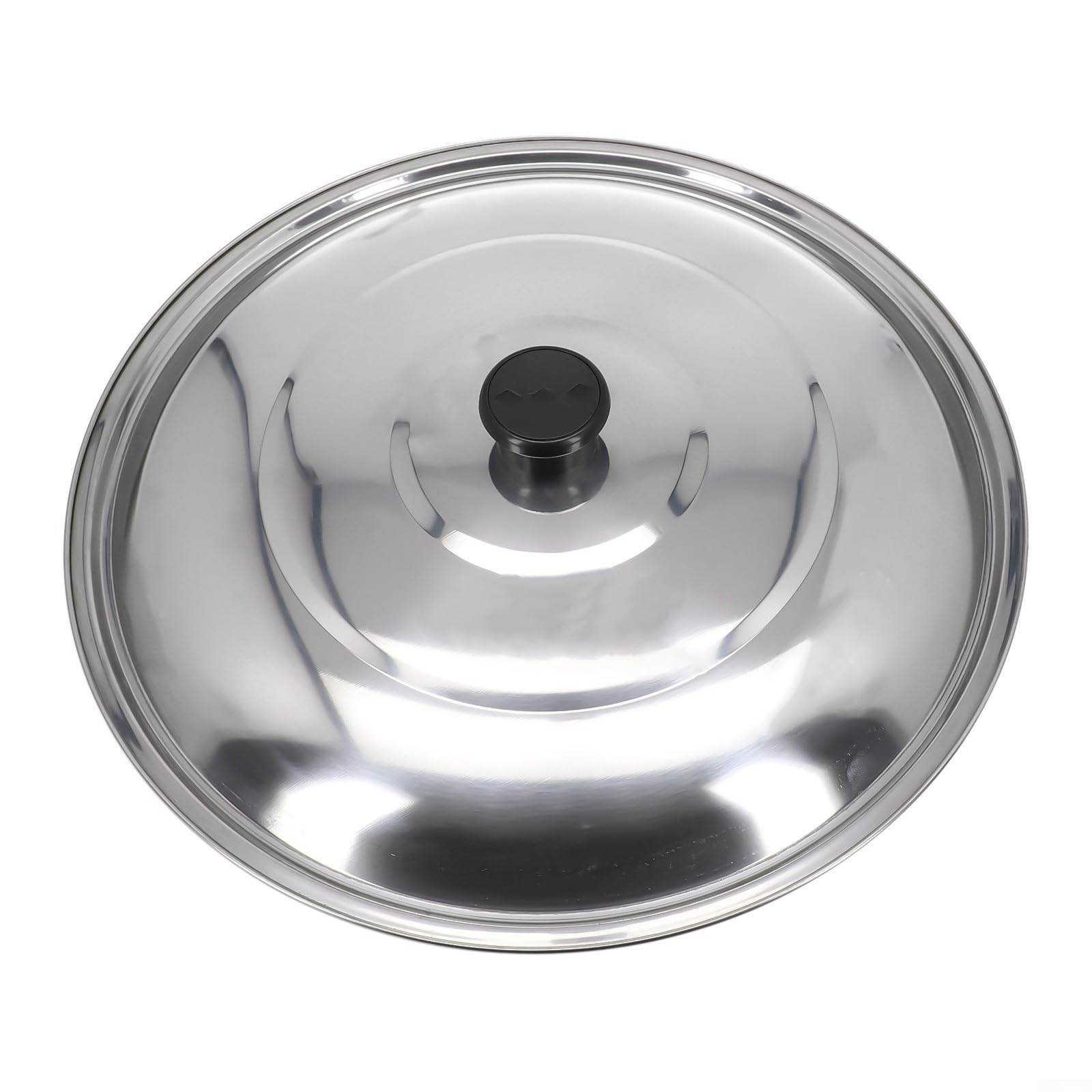 Zorsculpt Stainless Steel Wok Lid for Frying Pans and Saucepans, Dishwasher Safe Pot Cover with Heat Resistant Knob, Flat Cookwa