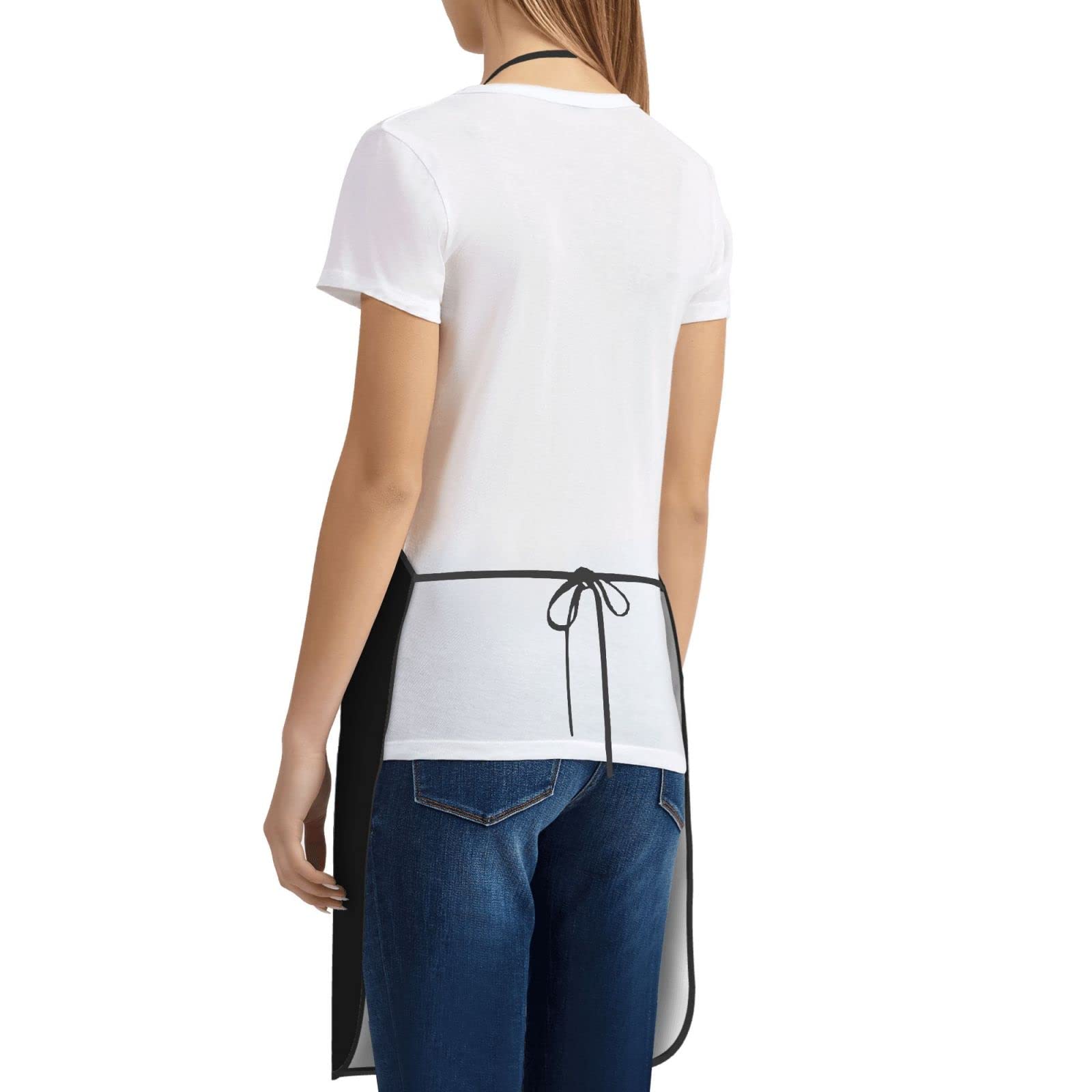Leokrun Personalized Custom Apron Add Name Photo/Text/Logo Adjustable Kitchen Chef Cooking For Men Women Black Personalized Gift
