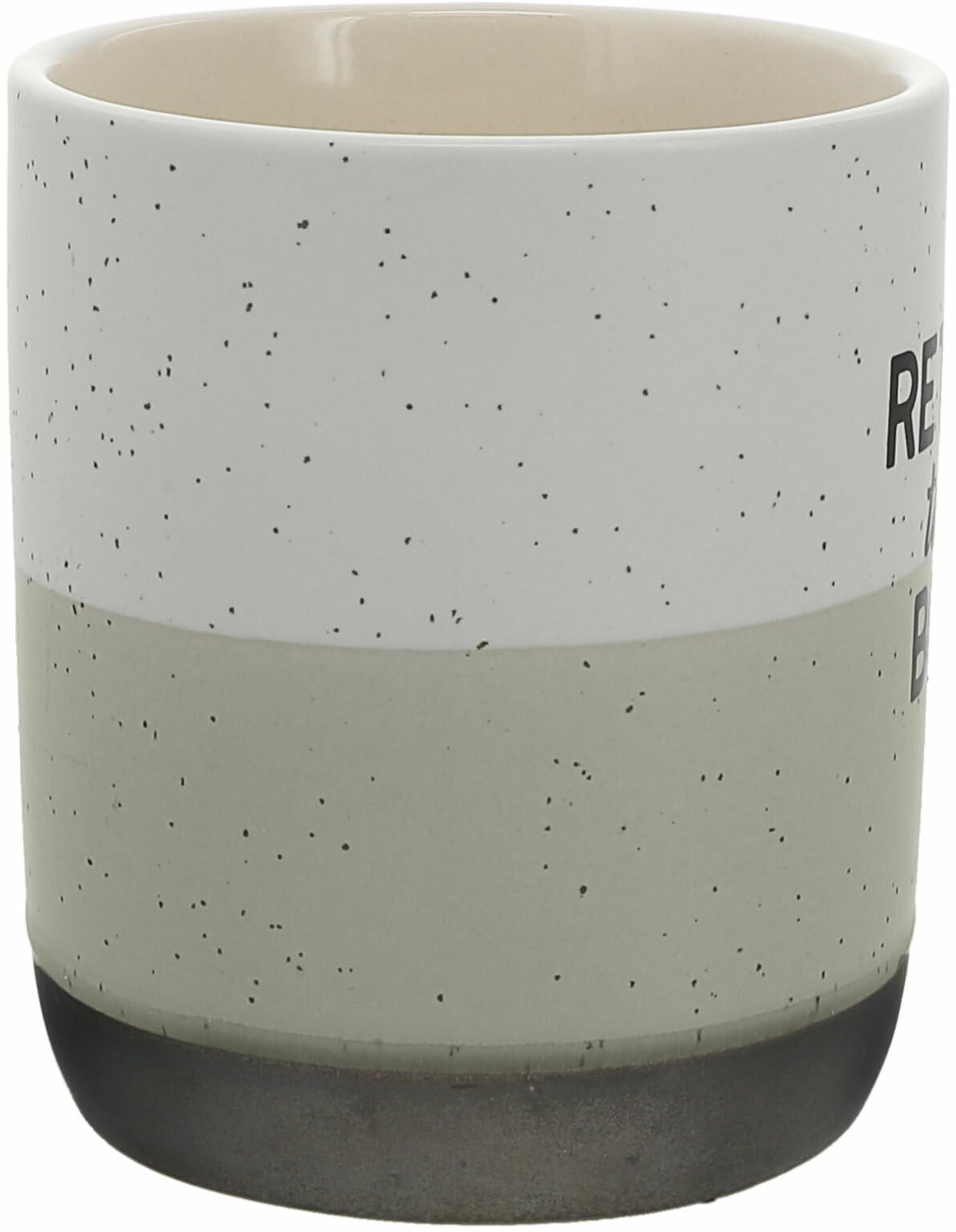 Pavilion Gift Company 15-ounce Mug - Retired To The Boat Speckled Stoneware Coffee Cup Mug, Beige