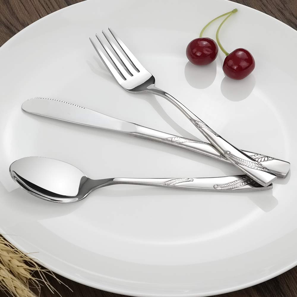 Nicesh 30 Pieces Stainless Steel Flatware Cutlery Silverware, Service For 6