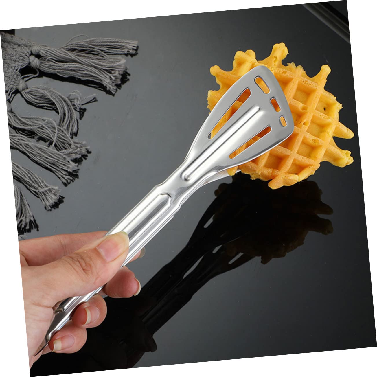 Stainless Steel Bbq Tongs For Grilling Heavy Duty Locking Grill Tongs With Silicone Handle Kitchen Cooking Tong Tool