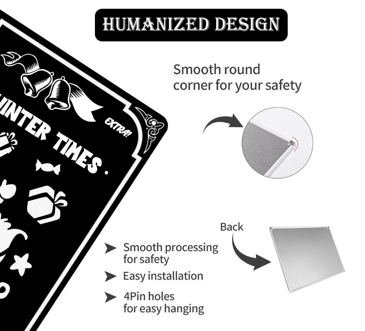 The Winter Times News From The North Pole Dec.24 Santa Claus Is Coming To Town Metal Tin Sign Retro Christmas Wall Decor for Hou