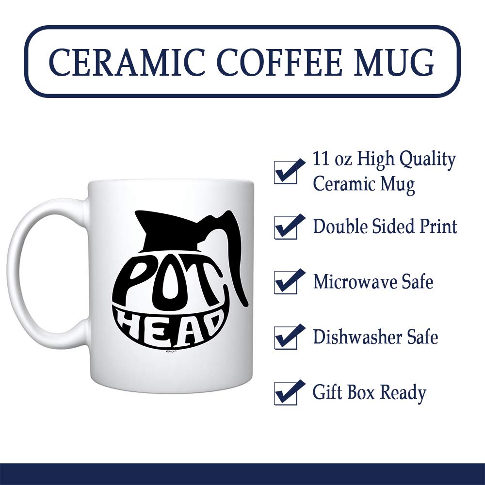 Veracco Pot Head Ceramic Coffee Mug Funny Gifts Espresso Cup -Ceramic Mug - Cute Mug - Green Tea Mug- White Coffee Mugs - Christ