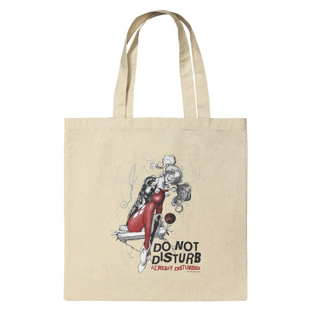 Graphics & More Harley Quinn Already Disturbed Grocery Travel Reusable Tote Bag