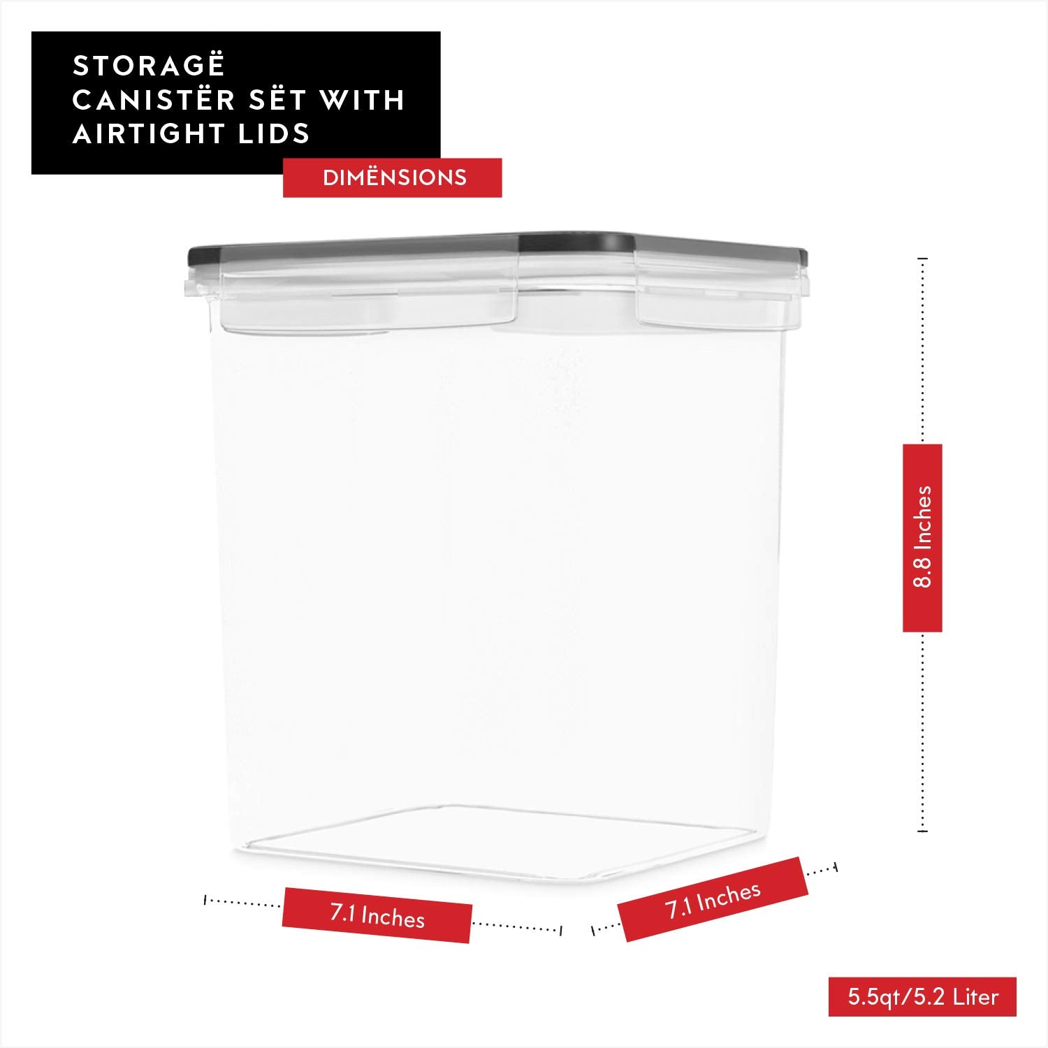 Dwllza Kitchen Extra Large Flour And Sugar Containers - 2 Pc Airtight Food Storage Containers For Pantry Organization And Storag