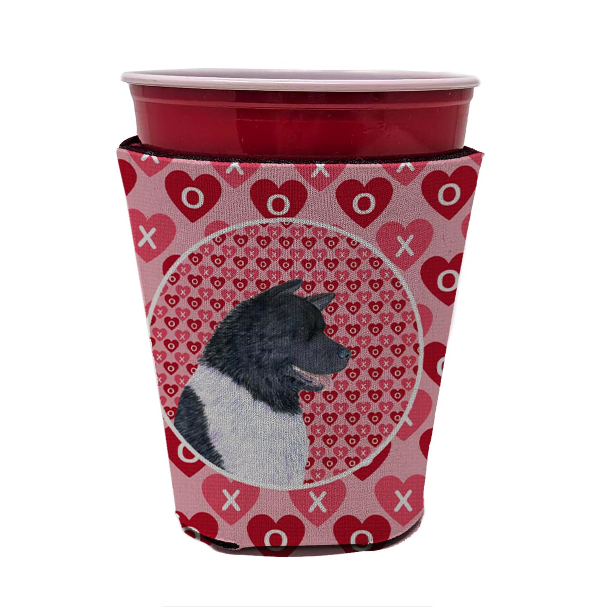 Akita  Red Solo Cup Beverage Insulator Hugger