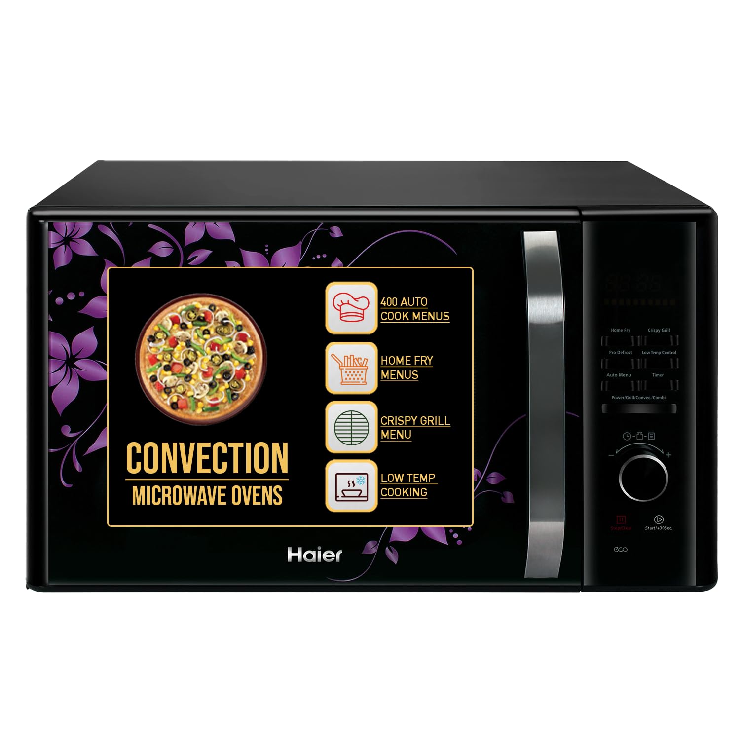 Haier 30L Convection Microwave Oven (Hil3001Cbsh, Black, Crispy Grill)