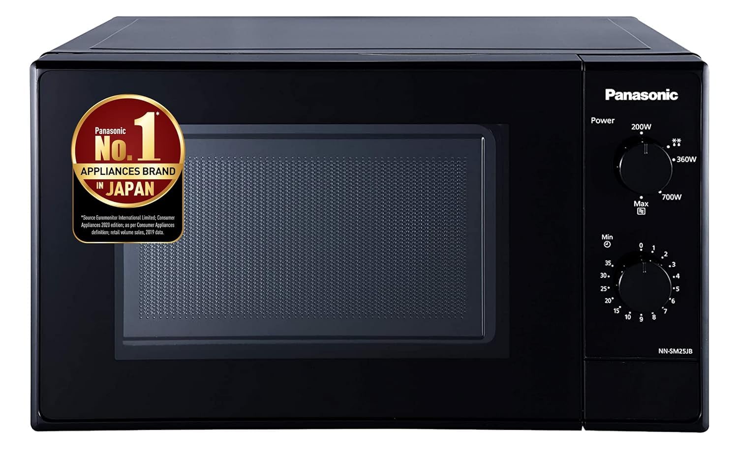 Panasonic 20L Solo Microwave Oven (NNSM25JBFDG,Black)