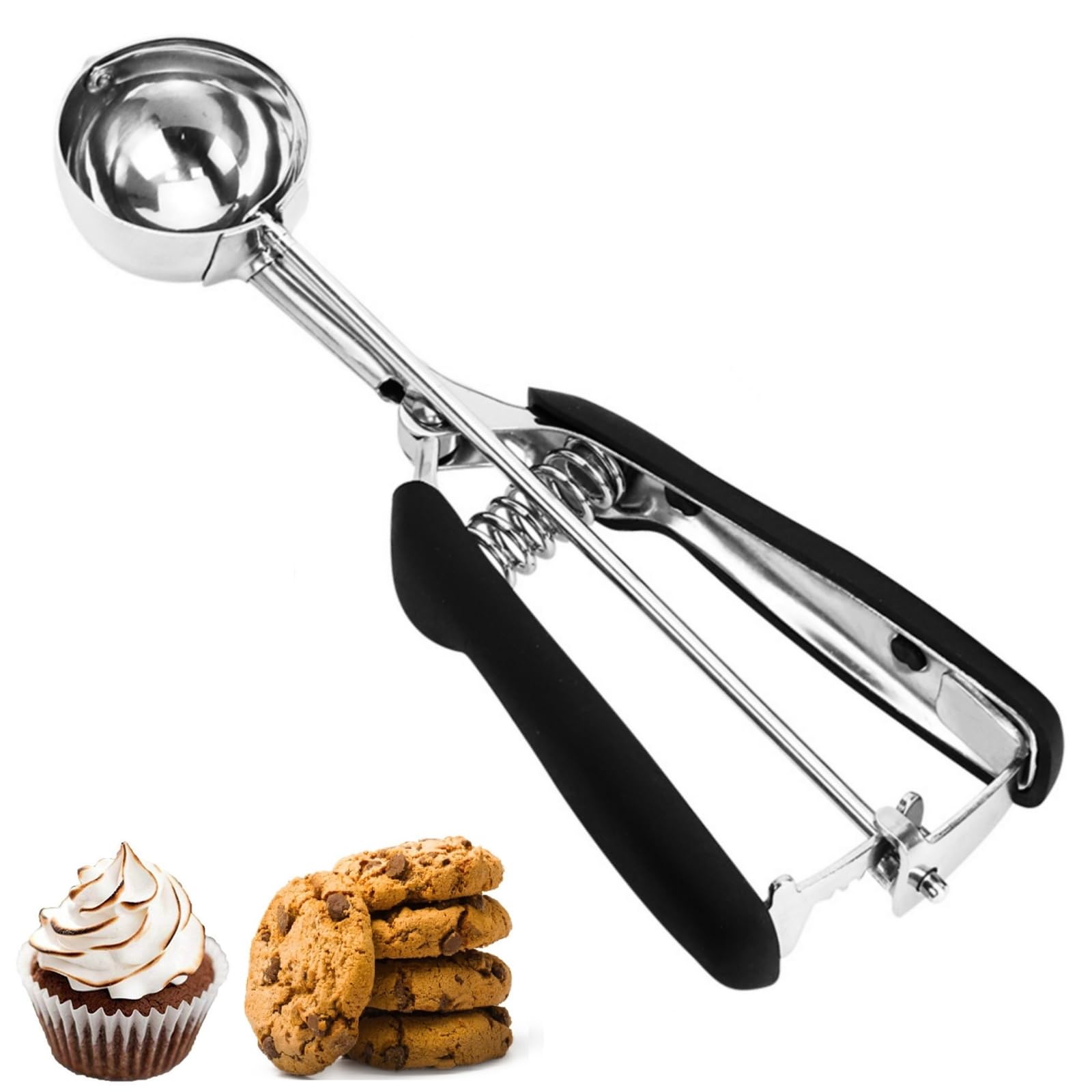 Cookie Scoop, Ice Cream Scoop, Medium Cookie Scoops for Baking, 18/8 Stainless Steel Cookie Scooper for Baking, Ice Cream Scoope
