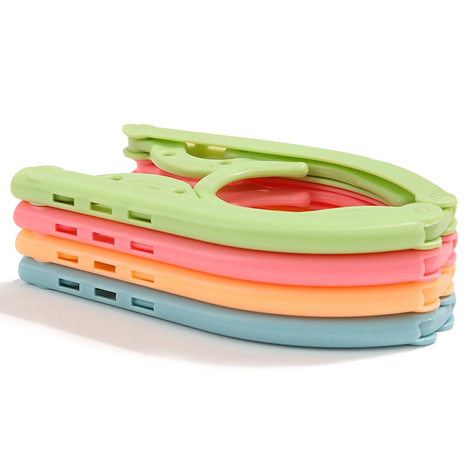 Myldh 12Pcs Travel Hangers Foldable Portable Plastic Hangers Folding Clothes Hangers Space Saving Clothes Hangers For Business T