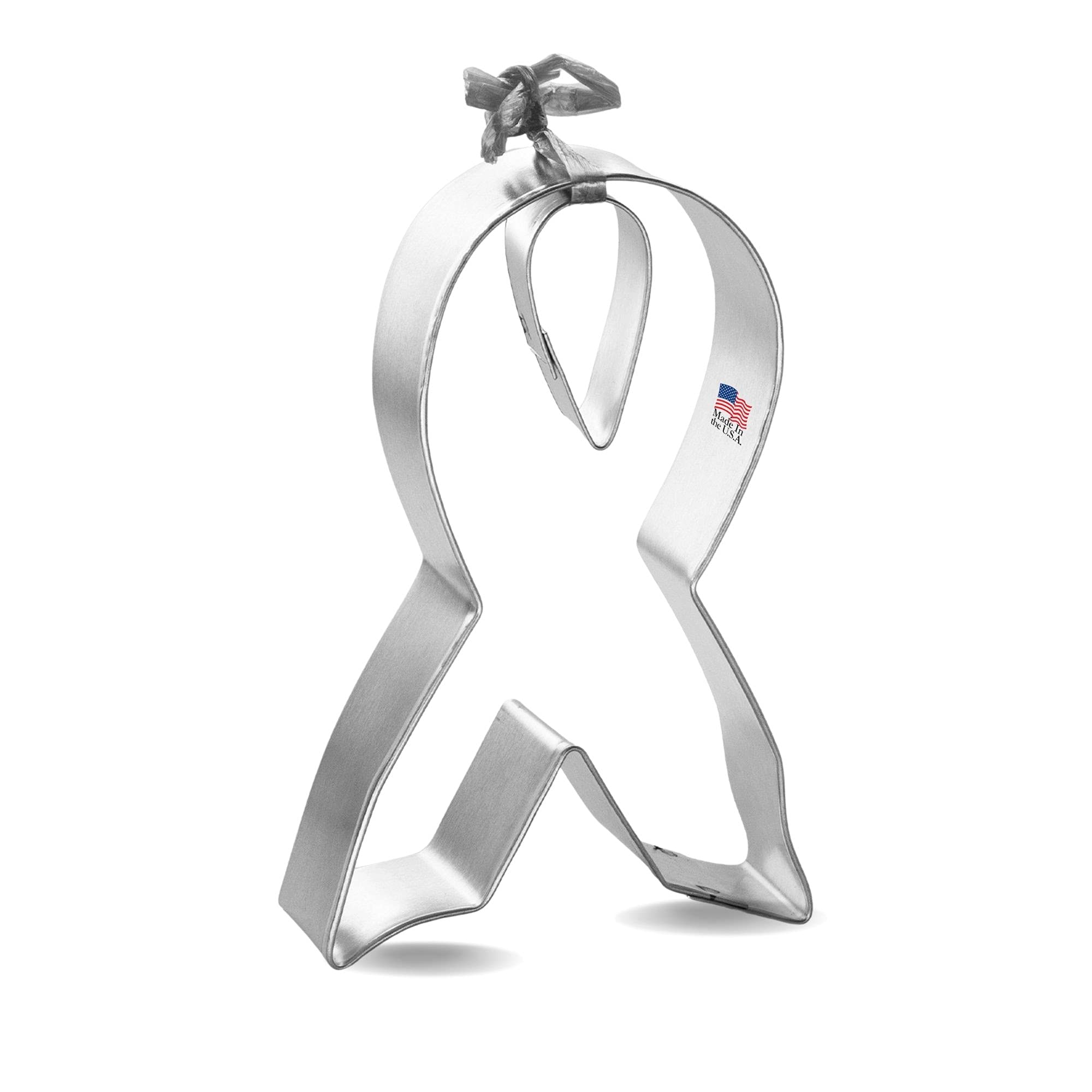 Awareness Ribbon Cookie Cutter 2 Pc Set - Ribbon, Tear Drop Cookie Cutters Hand Made In The Usa From Tin Plated Steel
