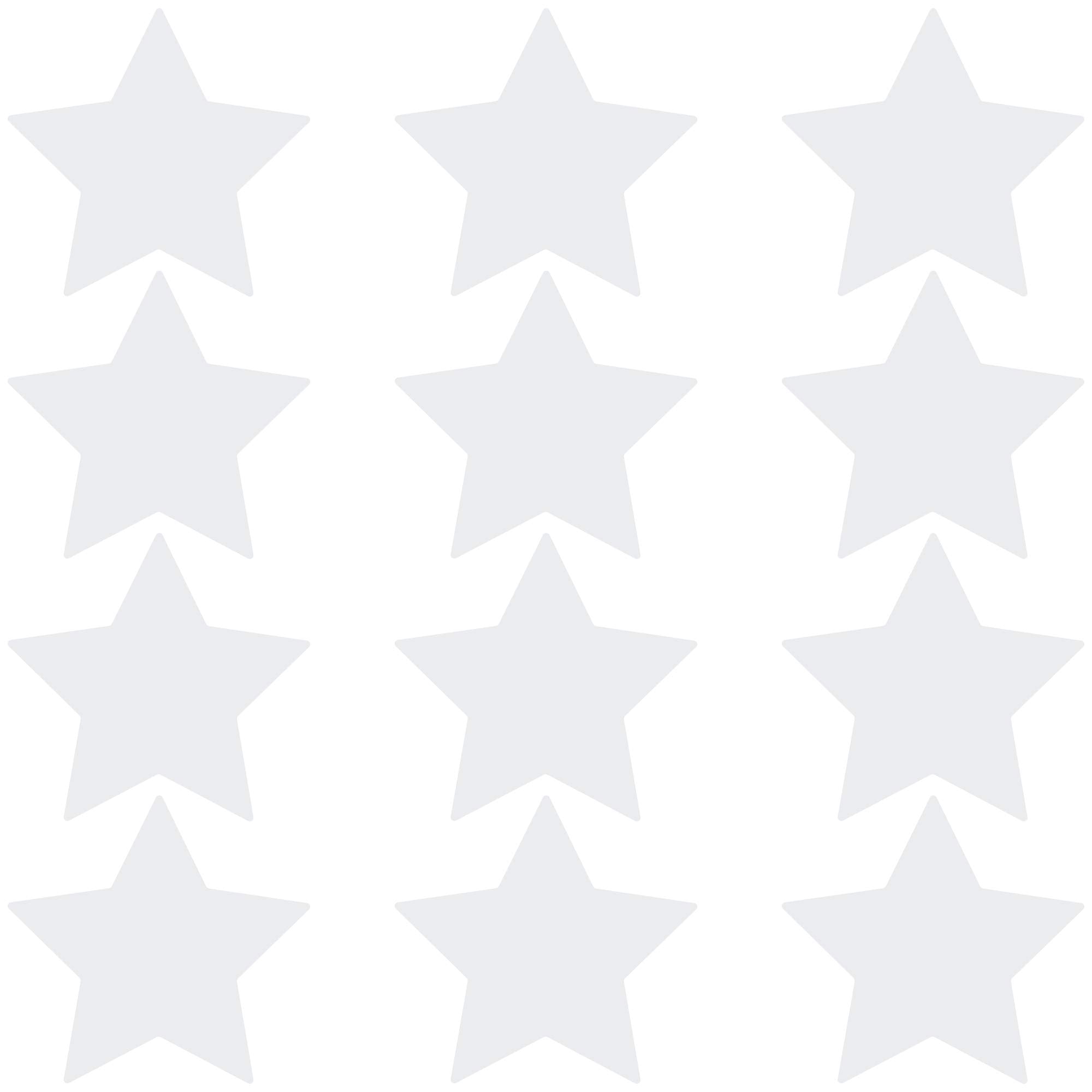 LiteMark Removable Matte Finish White 4 Inch Star Decal Stickers, for Floors, Walls, Laptops, and Smooth Surfaces, (Pack of 12 S