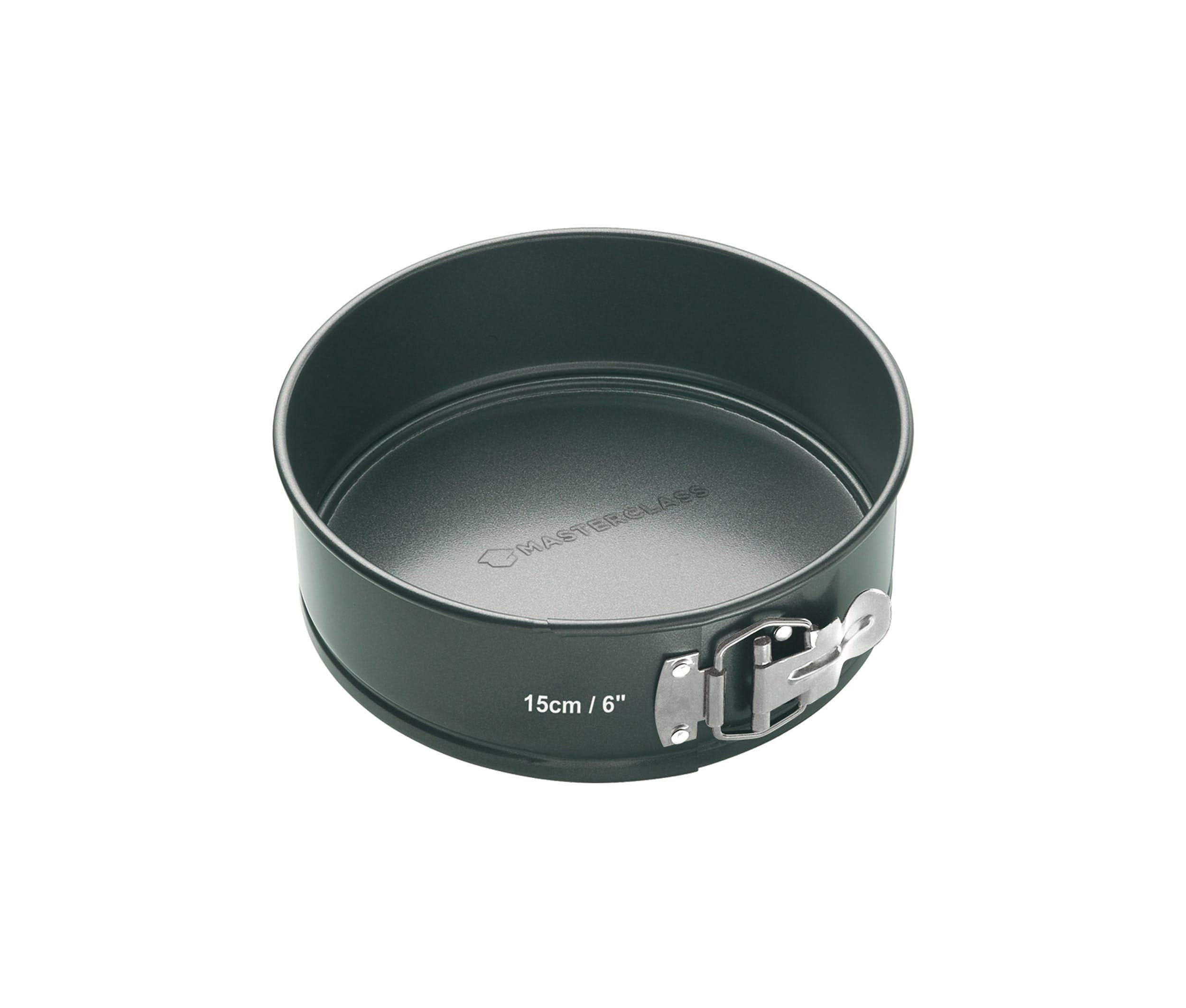 Kitchen Craft MasterClass 15 cm Springform Cake Tin with Loose Base and PFOA Free Non Stick, Robust 1 mm Carbon Steel, 6 Inch Sm