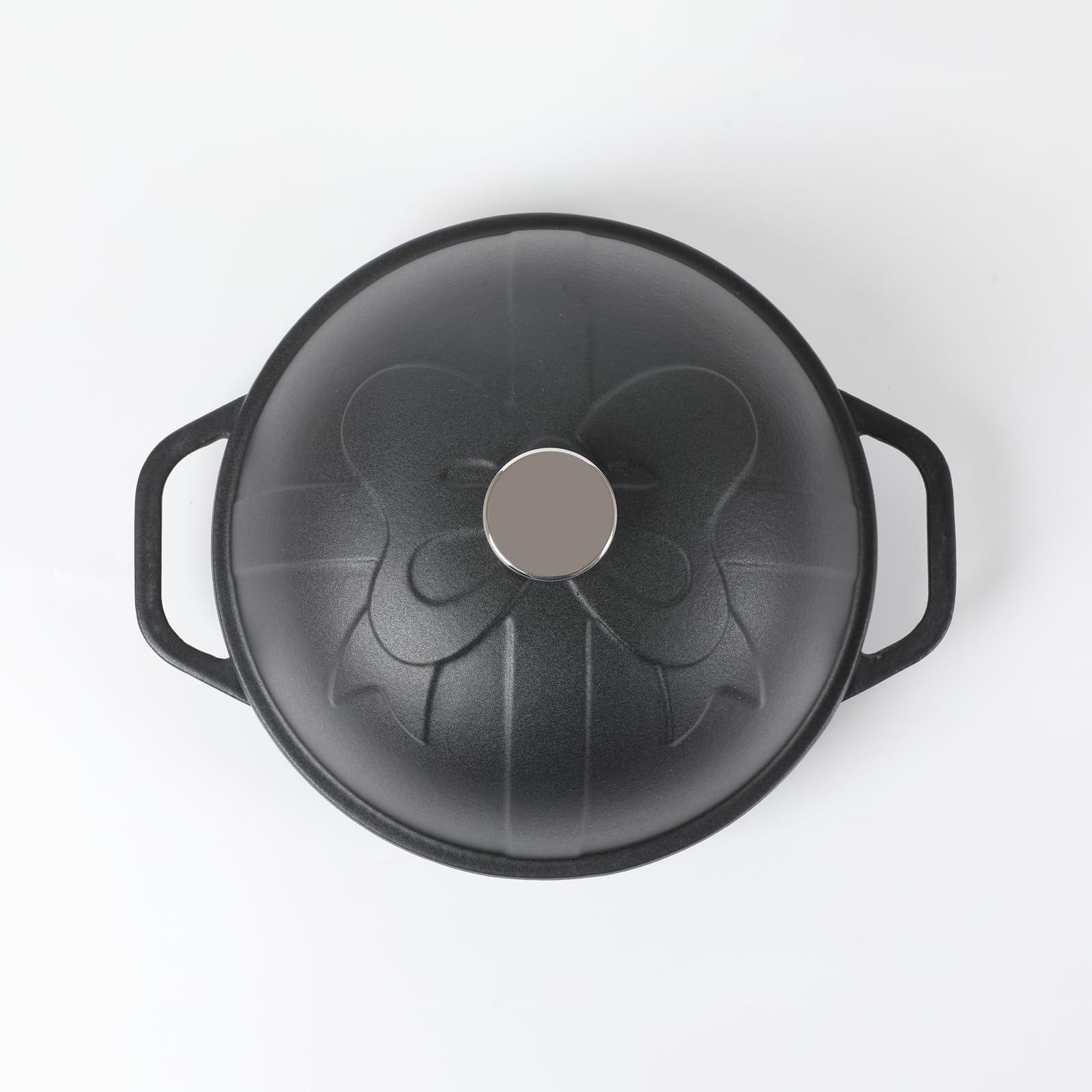 Hawok Cast Iron Bread Oven With Cloche Lid, Dia.9.8Inch/25Cm, Sourdough Baking Pan, Pre-Seasoned Black