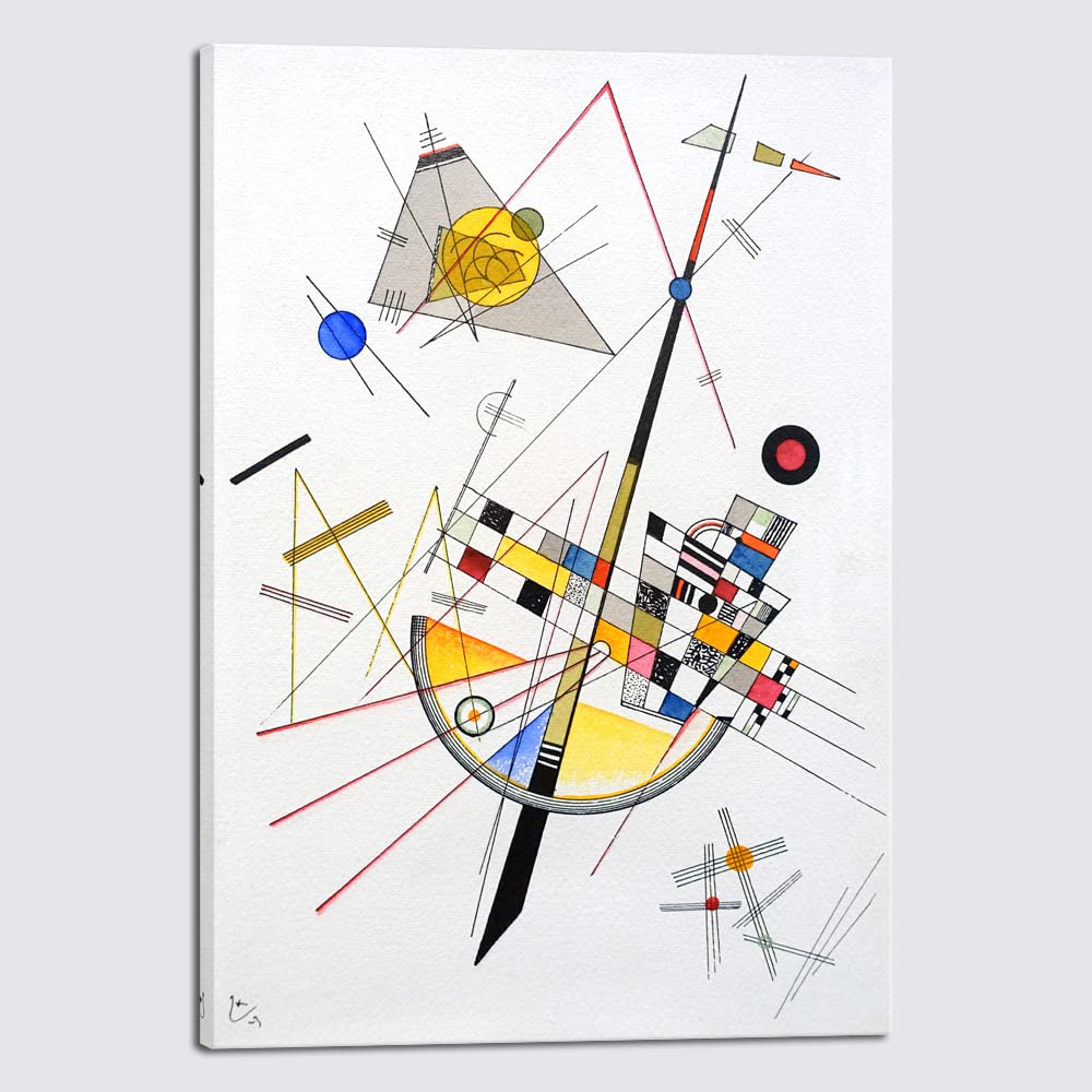 Wieco Art Canvas Prints Delicate Tension #85, 1923 By Wassily Kandinsky Abstract Classic Art Reproductions Gallery Wrapped Canva