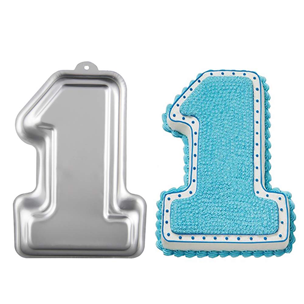 No.1 Shaped Cake Pan Mould Aluminum 3D Diy Cake Baking Pan For Birthday, Anniversary, Party, Christmas