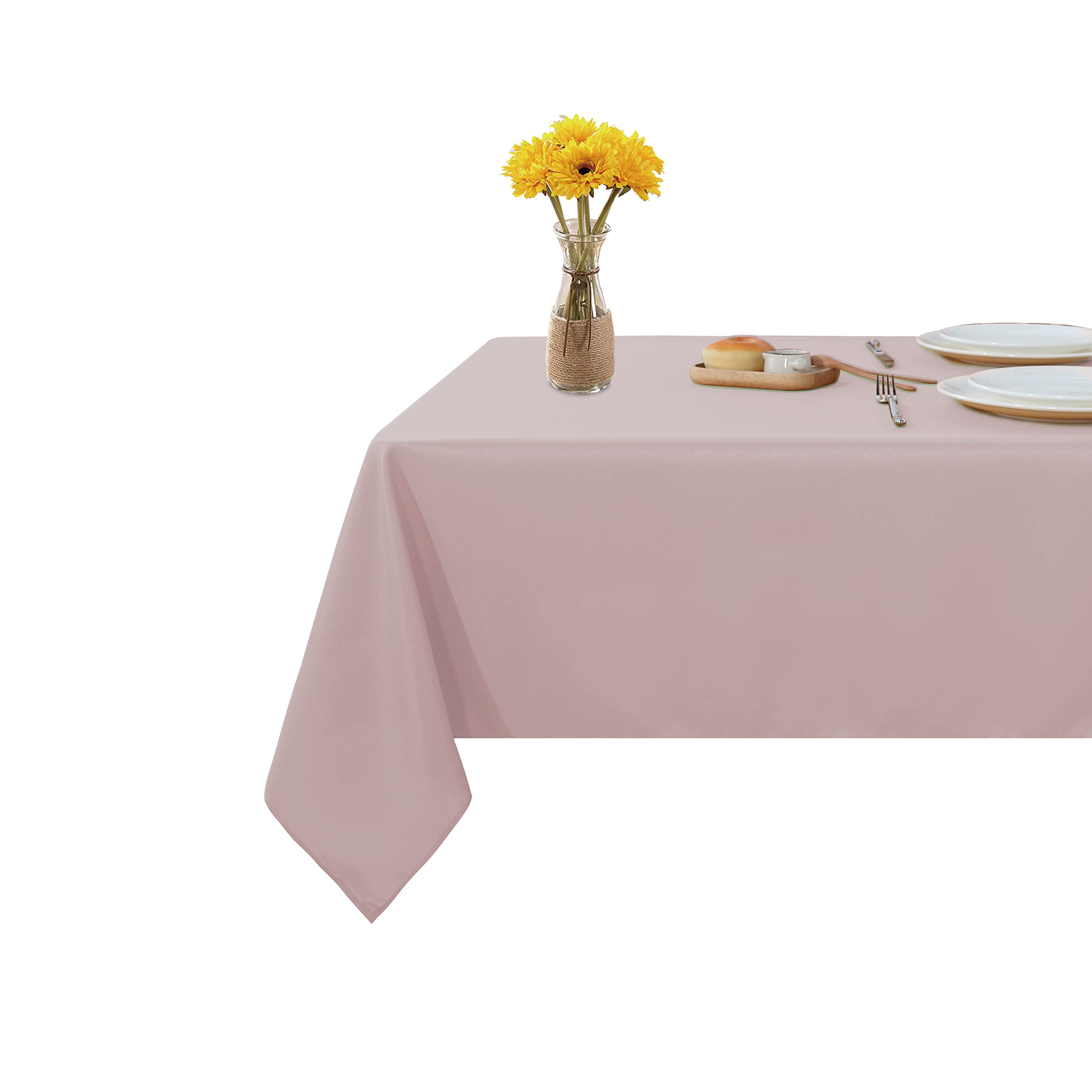 Fitable Rectangle Tablecloth 54X54 Inch Tablecloth Stain And Wrinkle Resistant Washable Polyester Table Cloth, Decorative Fabric