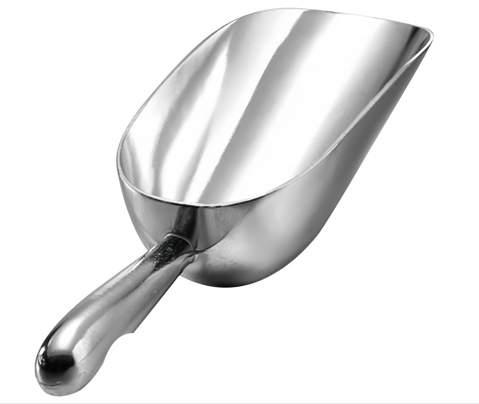 Horno 12Oz Silver Cast Aluminum Shovel Scoops,Ideal For Ice Cube, Coffee Bean, Food, Candy, Flour, Dry Goods,Spice.
