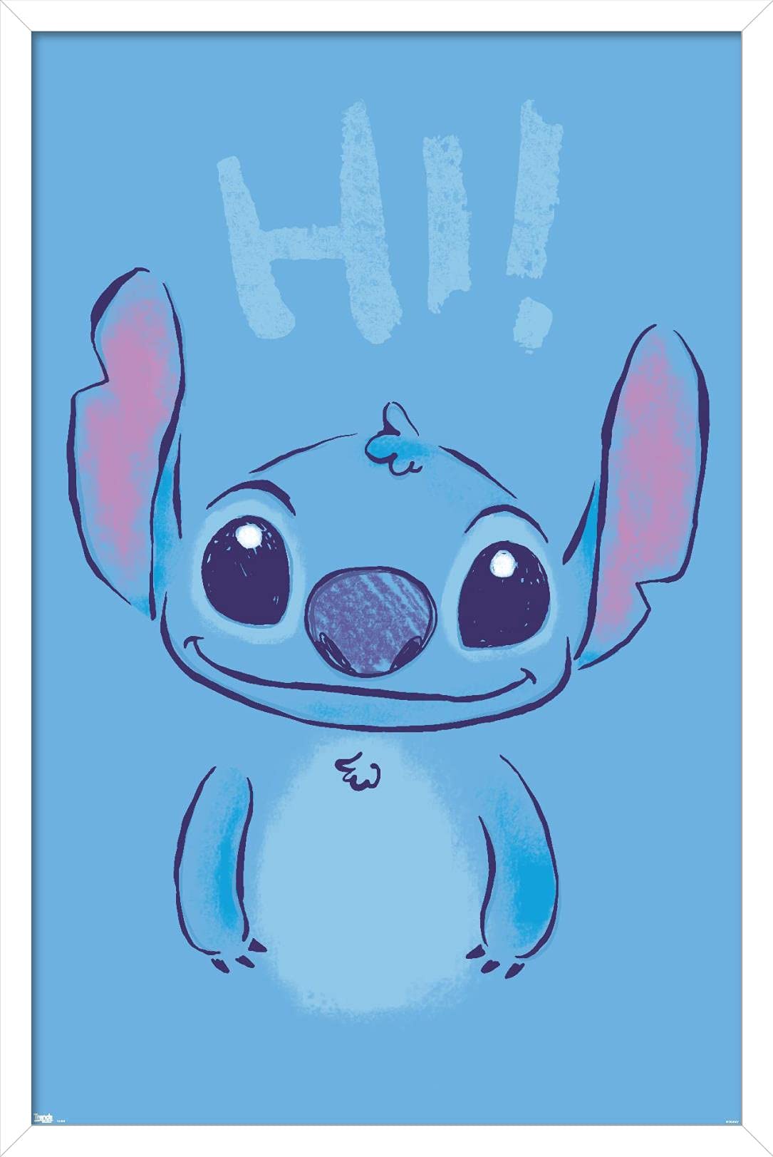 Trends International Disney Lilo And Stitch - Hi Wall Poster, 22.375'' X 34'', White Framed Version