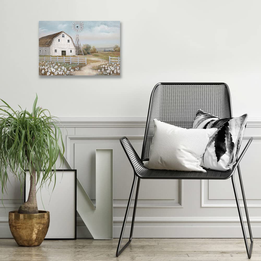 Barn Prints Farmhouse Old Barn Wall Art Handpainted Barn Painting Barn And Flowers Wall Decor Rustic Bedroom Wall Decor Farmhous