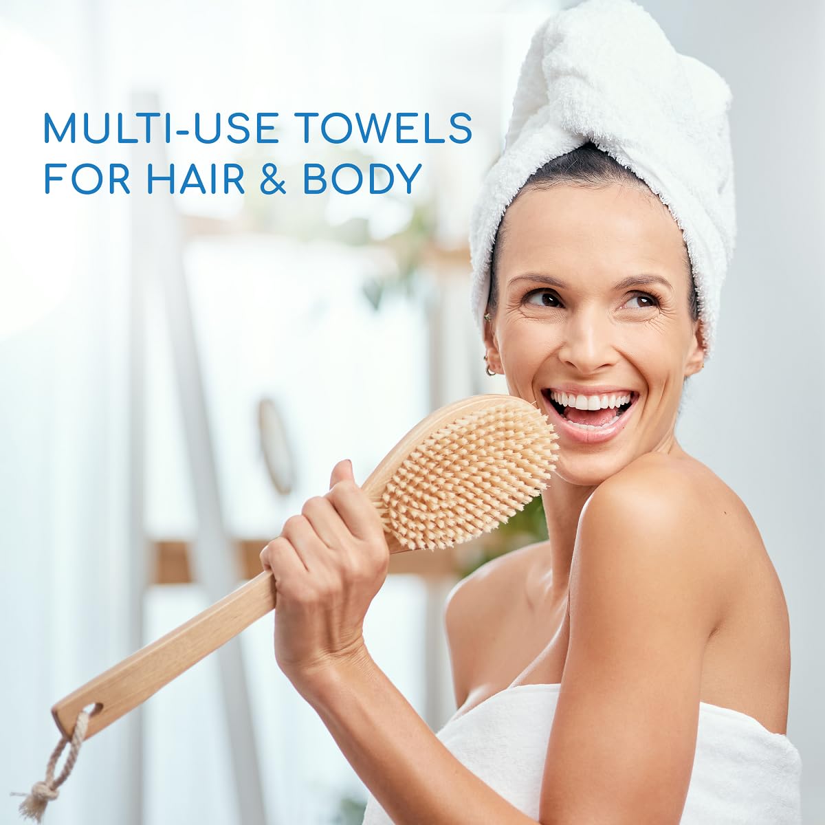 Jmr Bulk-Friendly Essentials - Practical 12-Pack Cotton Bath Towels - Economical 20'' By 40'' Multi-Purpose Towels - Absorbent,
