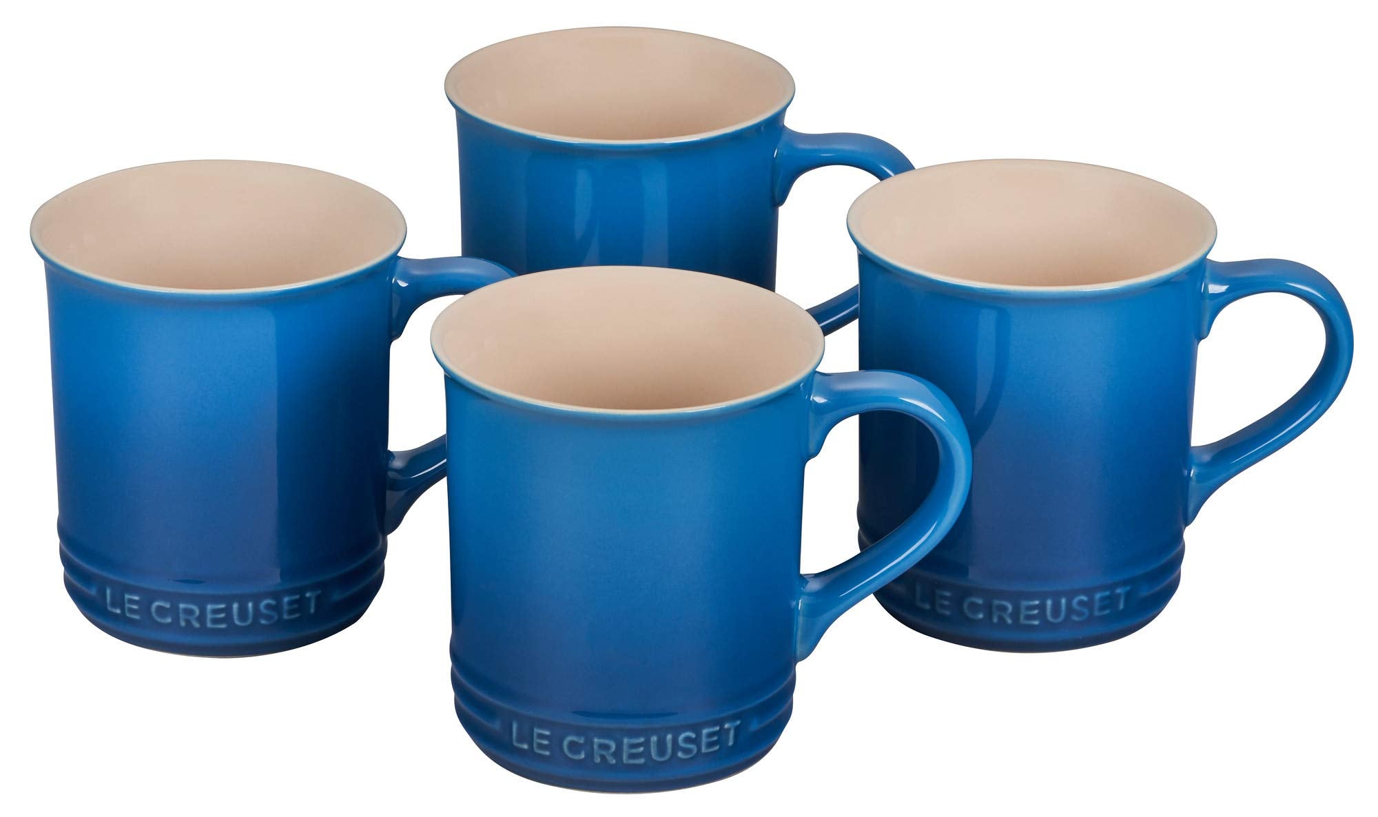 Le Creuset Stoneware Set Of 4 Mugs, 14 Oz. Each, Marseille
