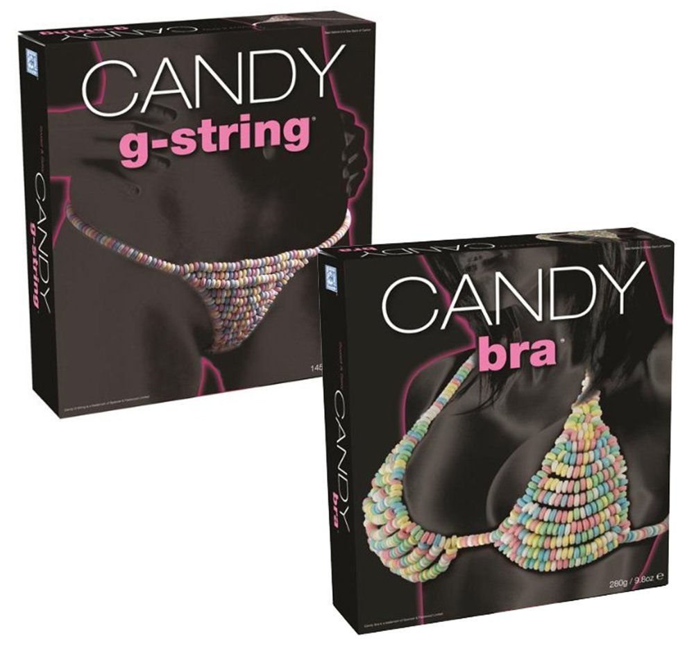 Candy Bra And Candy G-String - Rainbow