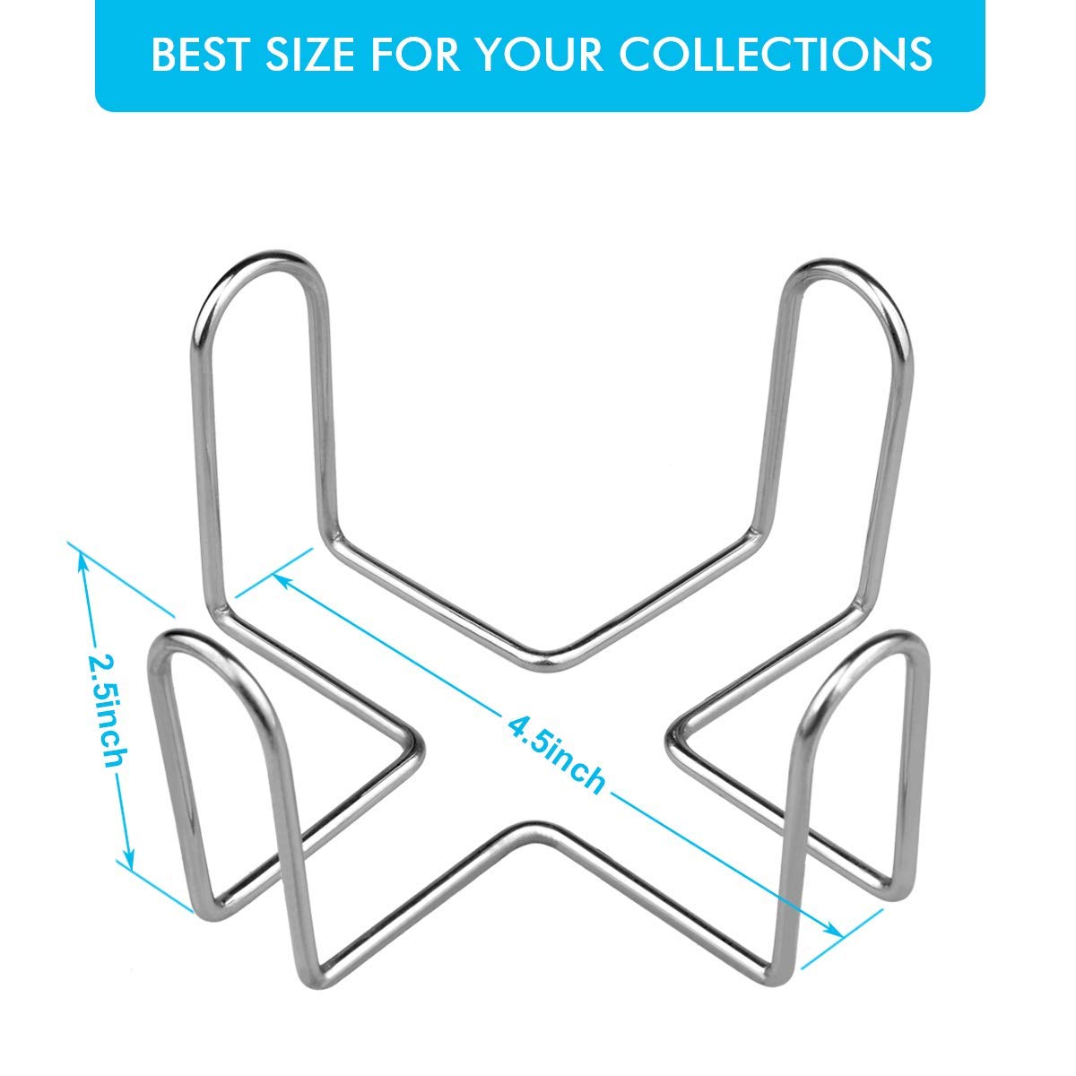 Iziusy 2 Pieces 4.5 Inch Stainless Steel Coasters Holder Storage For Both Round And Square Coasters, Hold Up 4 To 7 Coasters