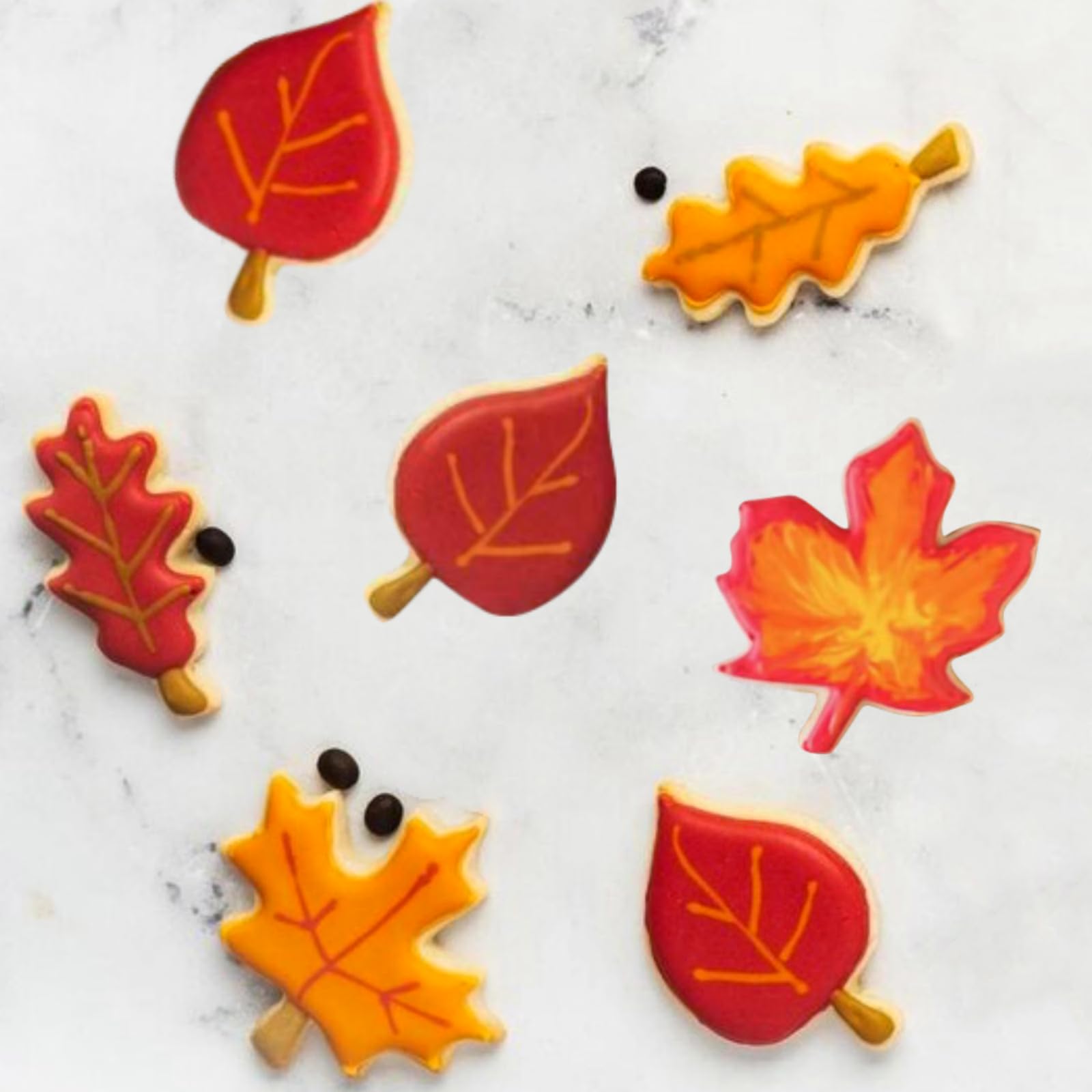 Job Jol Cookie Cutters 4 Pcs, Fall Leaf Cookie Cutters, 3.5'' To 4.0''