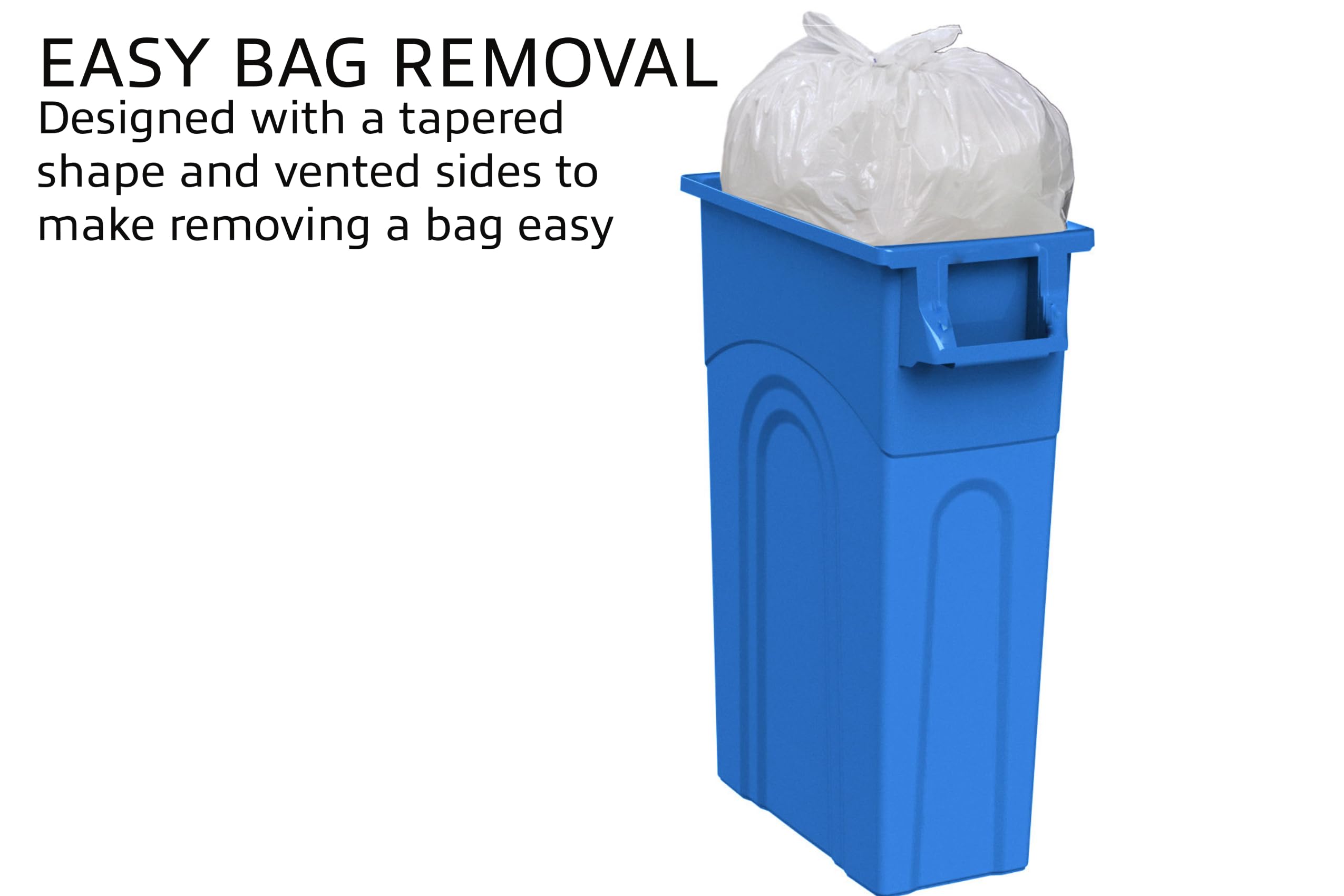 United Solutions Highboy Recycling Container, 23 Gallon, Space Saving Slim Profile And Easy Bag Removal For Indoor Or Outdoor Us