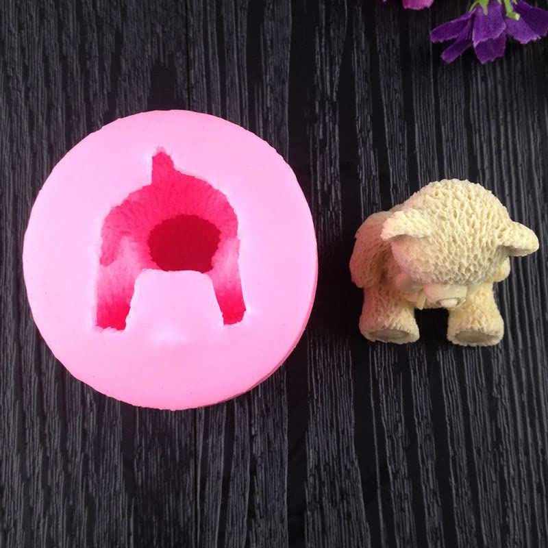 2Pcs 3D Baby Teddy Bear Silicone Molds For Handmade Soap Fondant Candy Making Tools Teddy Bear Chocolate Mold Desserts Ice Cube
