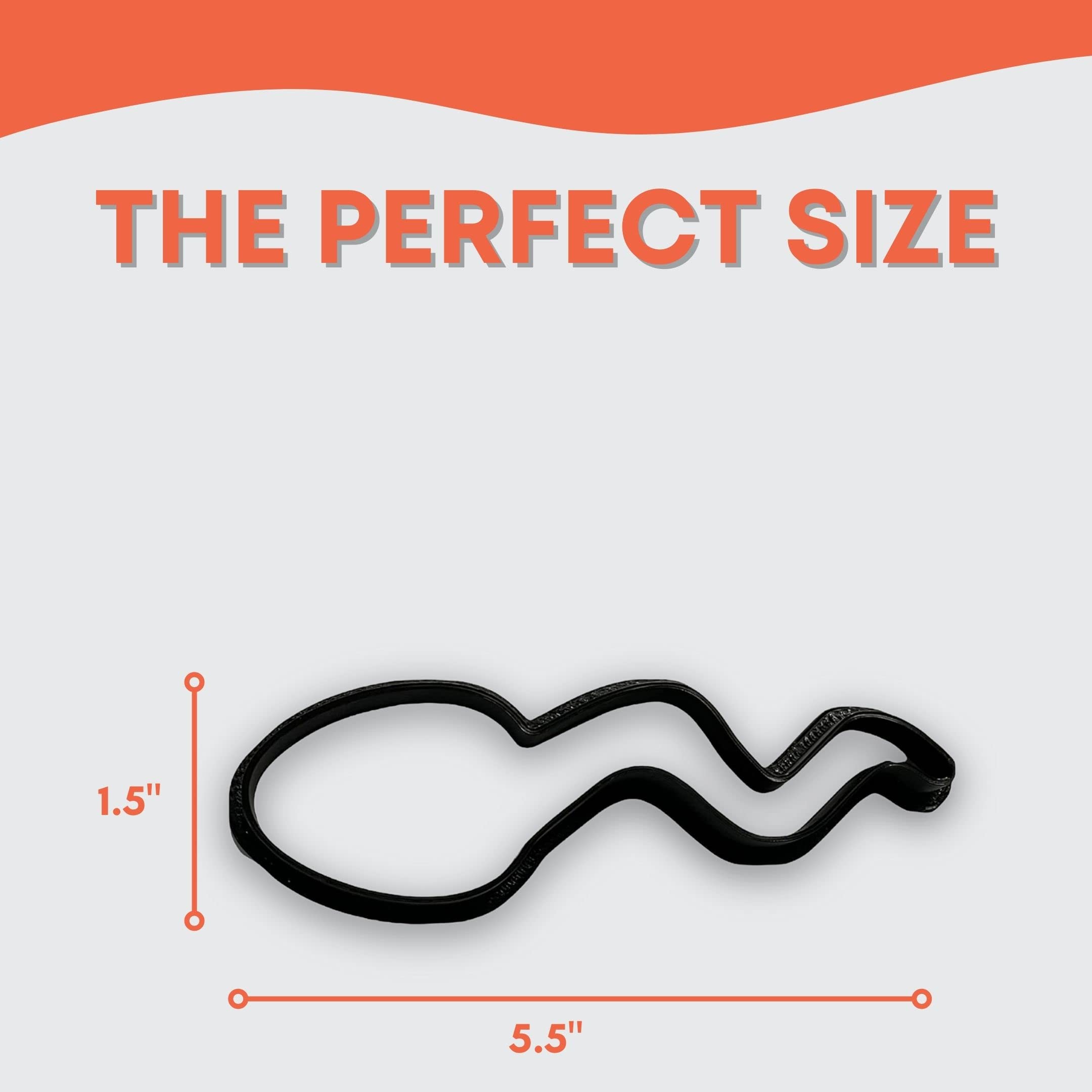 Sperm Cookie Cutter With Easy To Push Design (5 Inch)