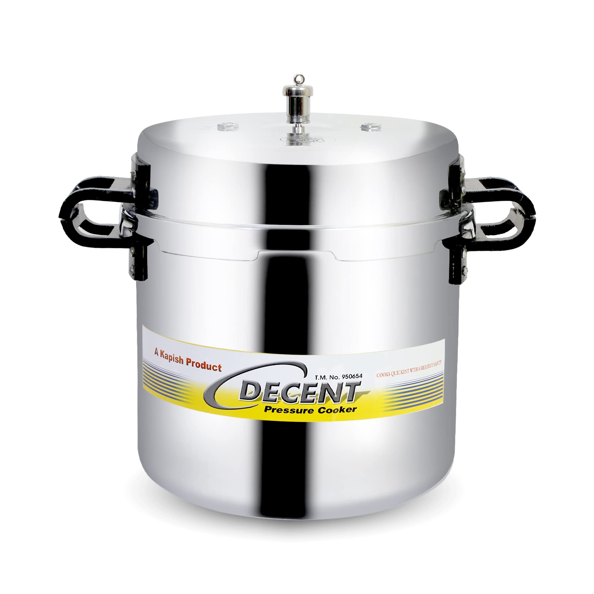 Decent Jumbo Aluminium 22 L Pressure Cooker (Aluminium) Isi Marked