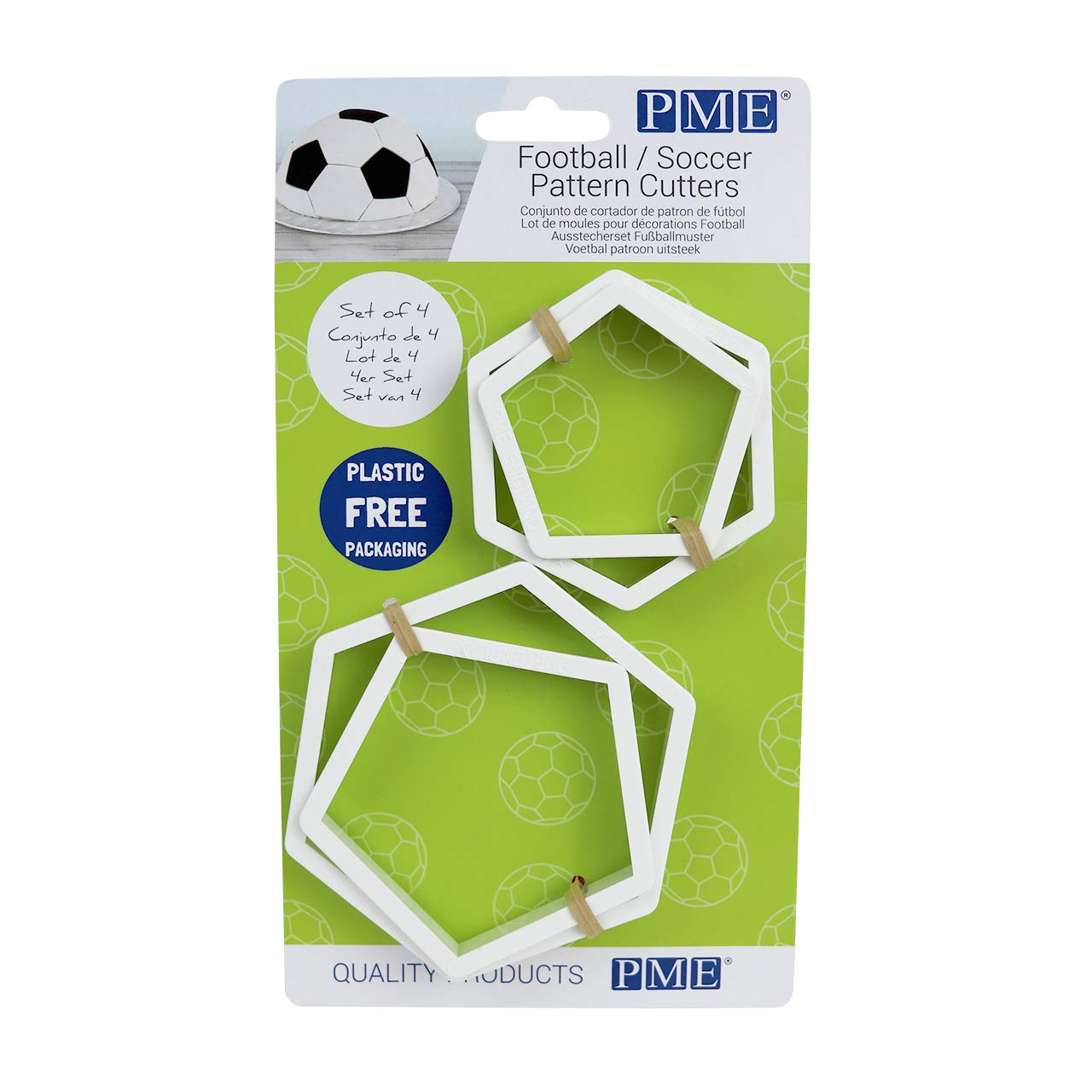 Pme Football/Soccer Pattern Cutters, Standard, White