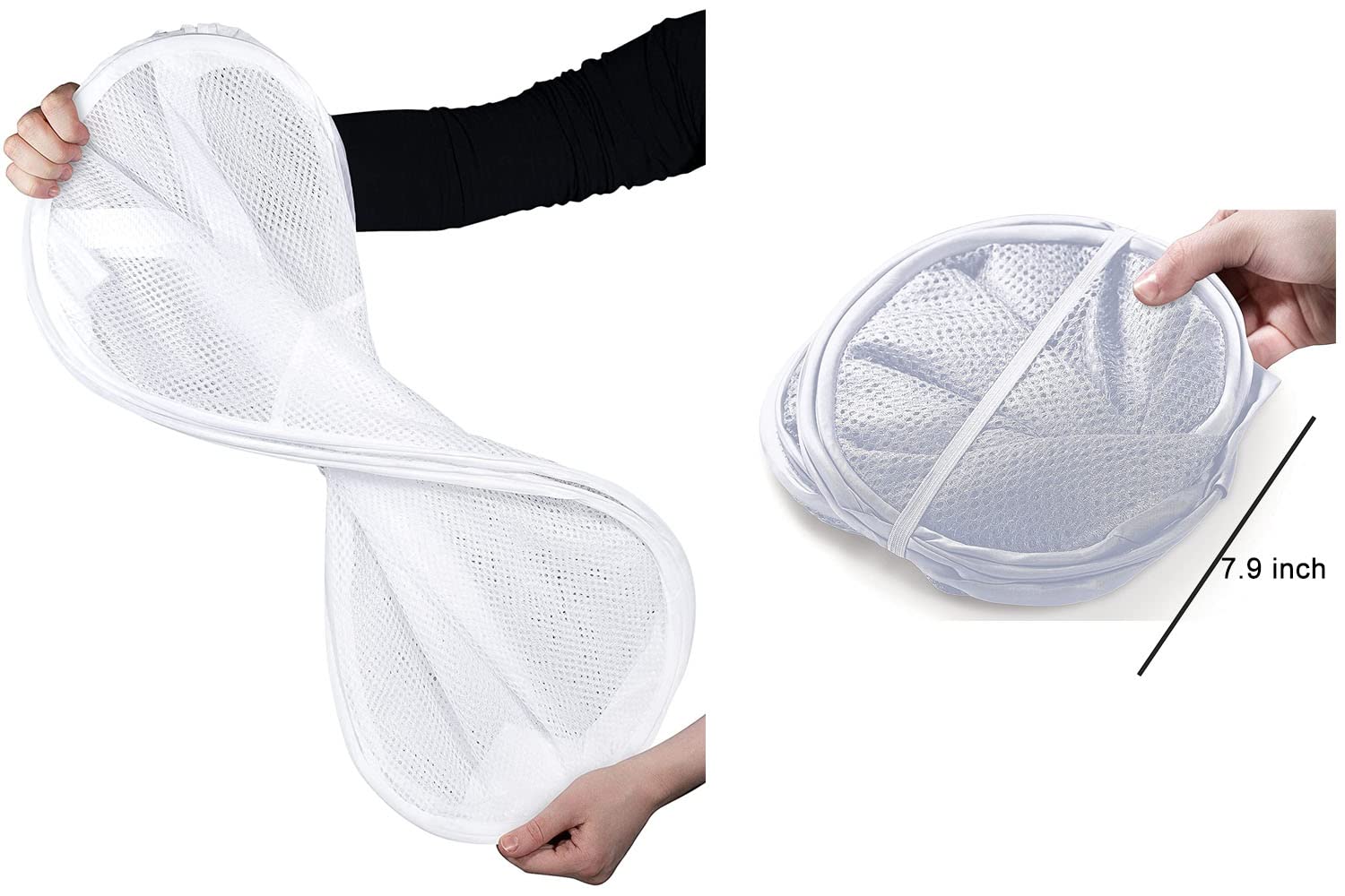 Larpur Pop Up Laundry Hampers, Portable Mesh Laundry Baskets, Collapsible Clothes Laundry Bin For Bedroom, Travel, Bathroom, Col
