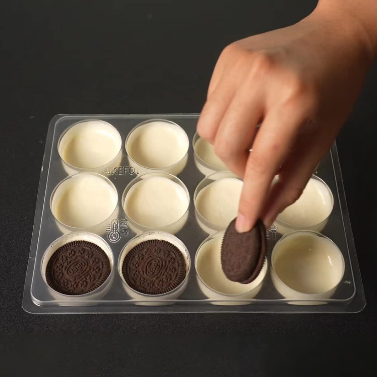 Oreo Cookie Chocolate Mold Chocolate Covered Cookie Mold 5 Pack, 12 Cylinders Each, Chocolate Covered Oreos,Candy, Cookies And C
