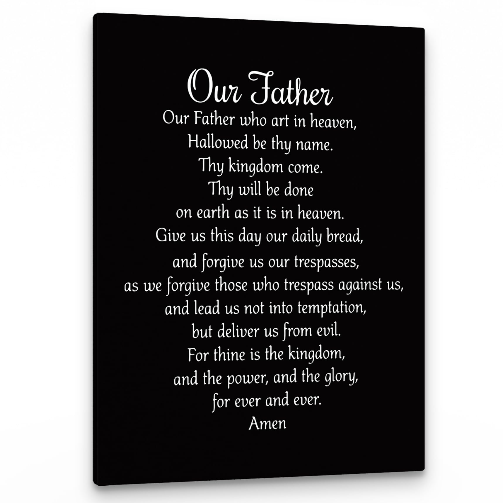 Phamte Our Father Prayer Wall Art, Christian The LordS Prayer Wall Decor, Inspirational Quotes Bible Verse Scripture Print Fram