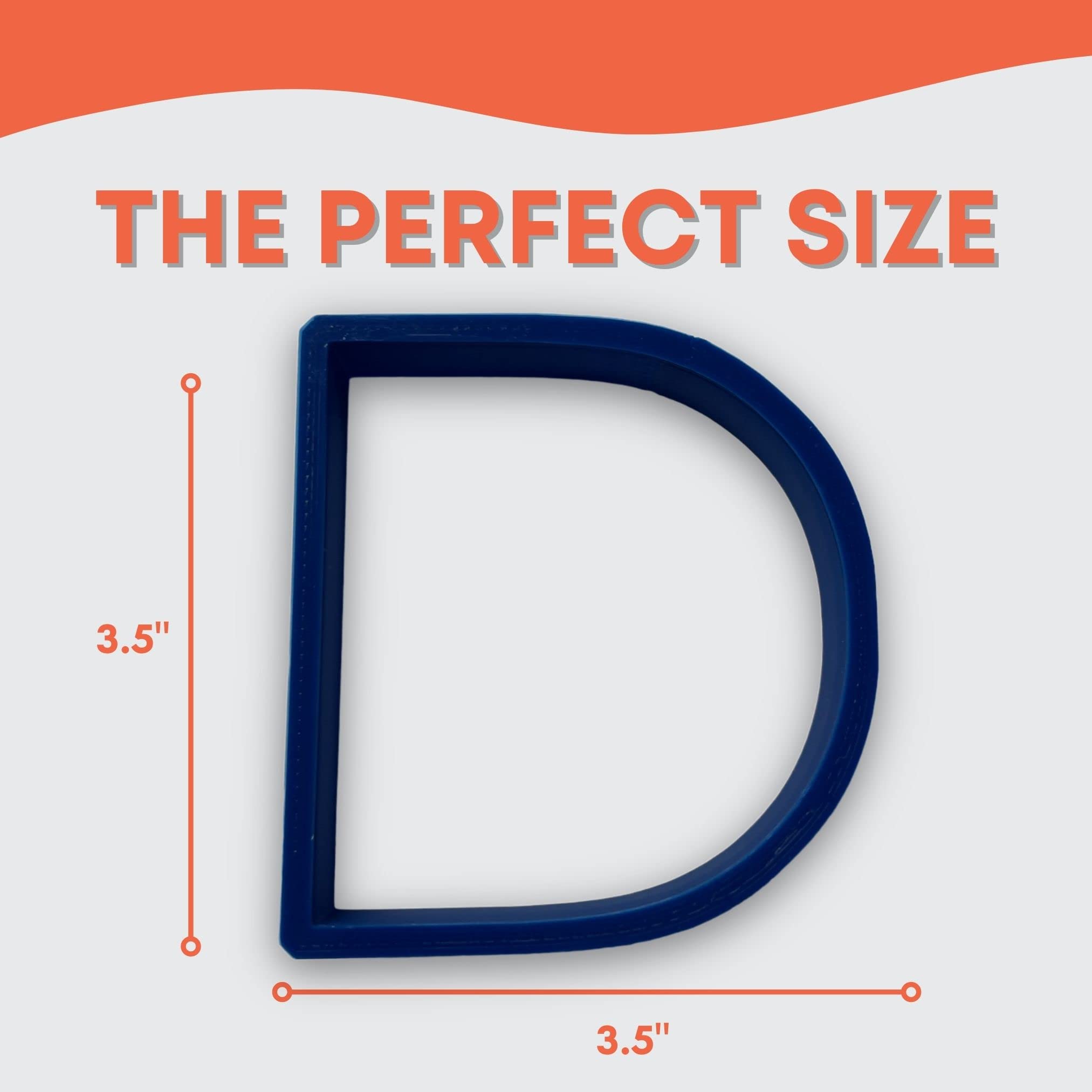 D Capital Block Letter Cookie Cutter With Easy To Push Design (4 Inch)