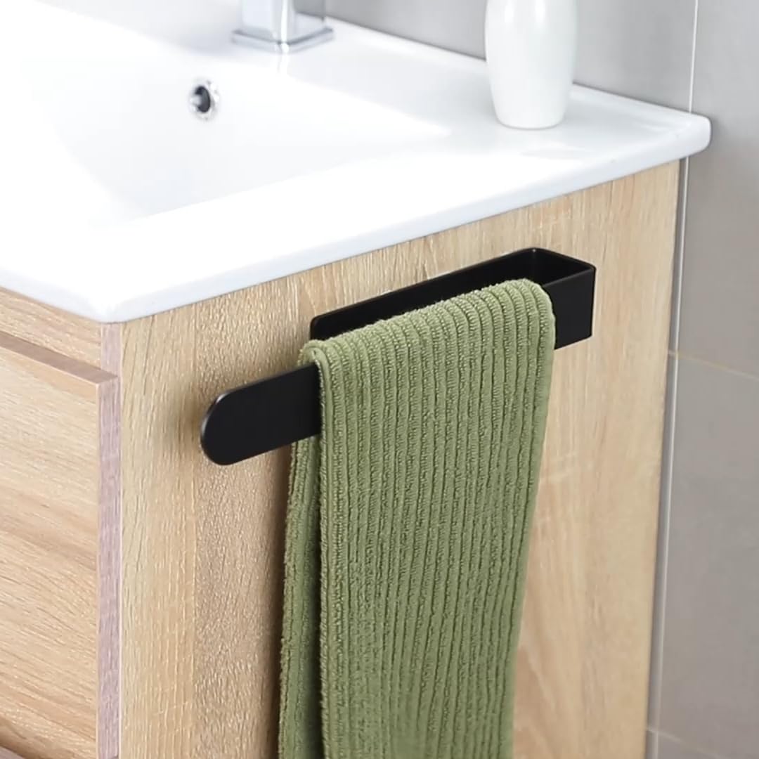Taozun Adhesive Towel Holder - Hand Towel Rack For Bathroom, Stainless Steel Towel Rail Wall Mounted, 12-Inch Guest Towel Holder