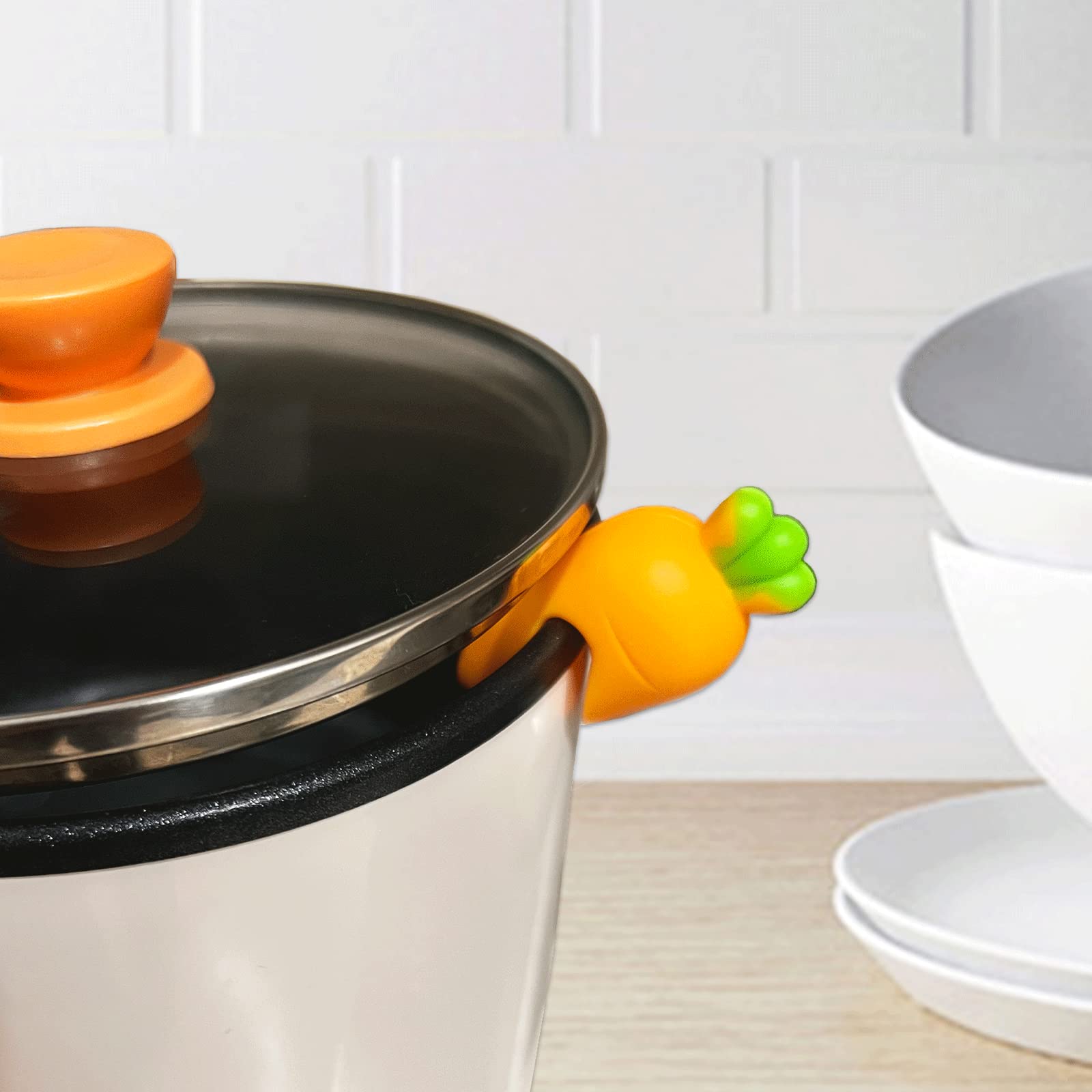 6Pcs Spill-Proof Lid Lifter For Soup Pot Kitchen Tools Lid Stand Heat Resistant Holder Keep The Lid Open Reduce Soup Spills Pot