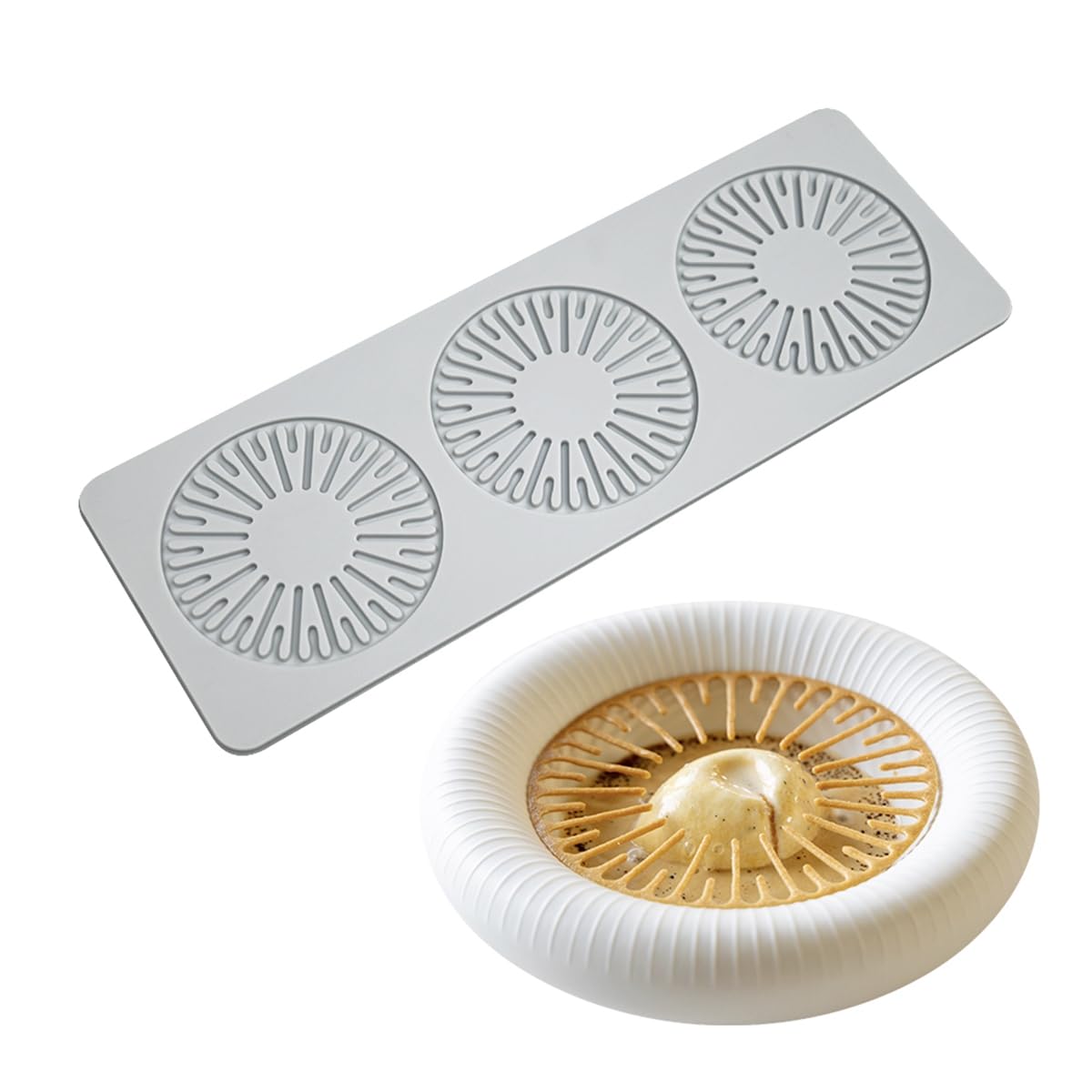 TUKE Silicone Lace Mold, Water Drop 9.6x3.4x0.12 inch, BPA Free, Color By Random, 0.227 Cups, 1 Piece