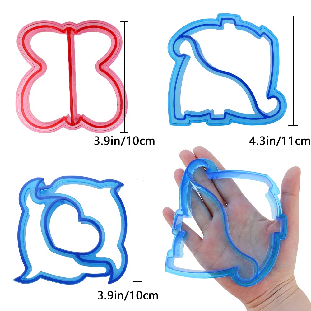 Hengke 3 Pcs Sandwich Mold Sandwich Cutter In Cute Color And Creative Shapes Sandwich Maker Crust Cutter For Kids Boys Girls Diy